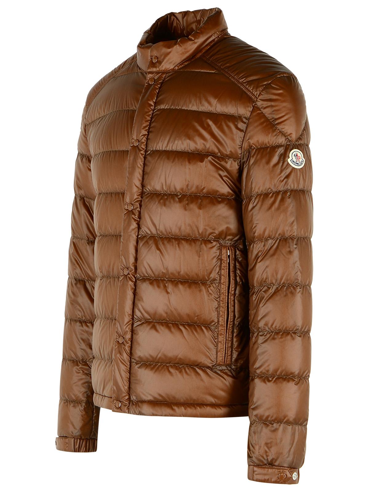 Moncler 'Selves' Short Brown Polyamide Down Jacket Men MONCLER