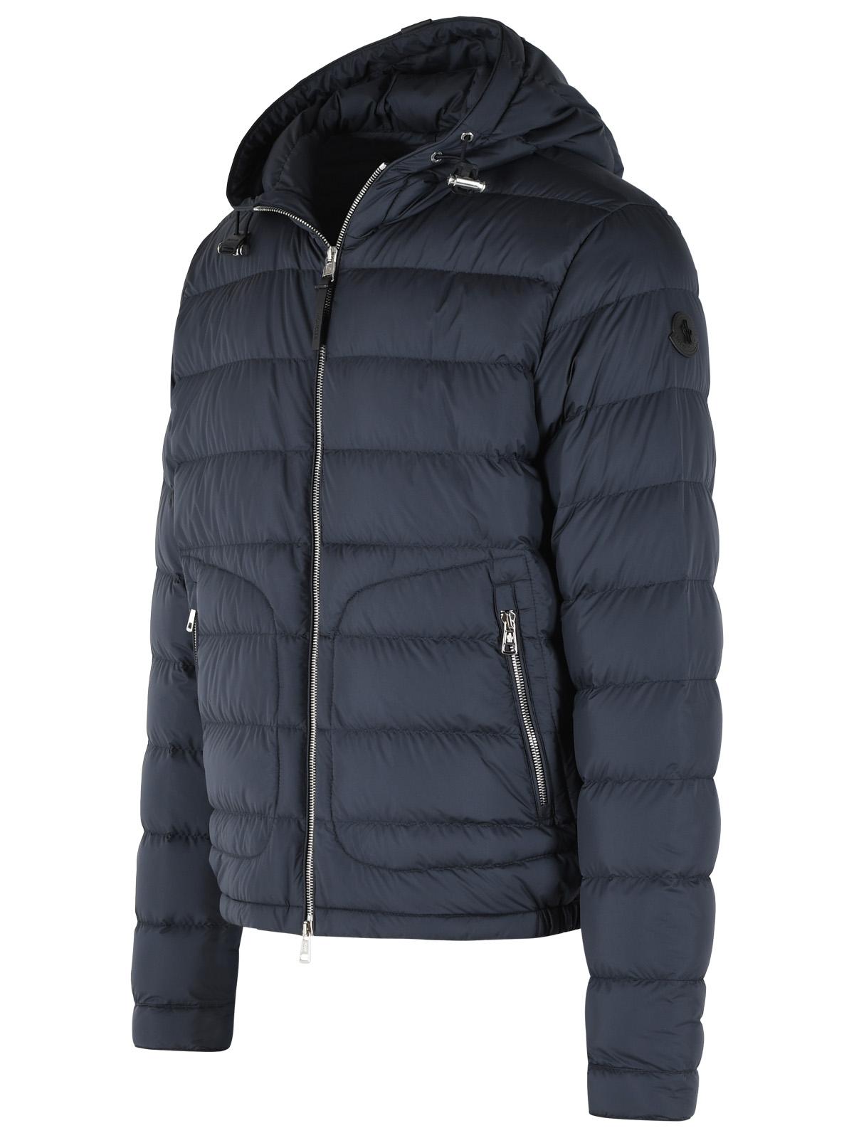 Moncler Navy Blue Polyester Short 'Sestriere' Hooded Down Jacket Men MONCLER