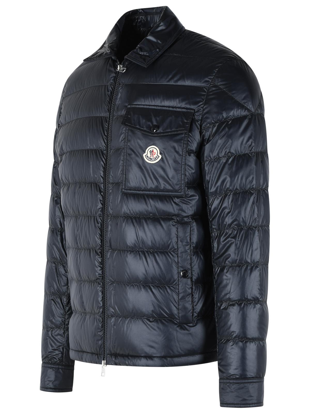 Moncler 'Mourillon' Navy Blue Polyamide Padded Shirt Jacket Men MONCLER