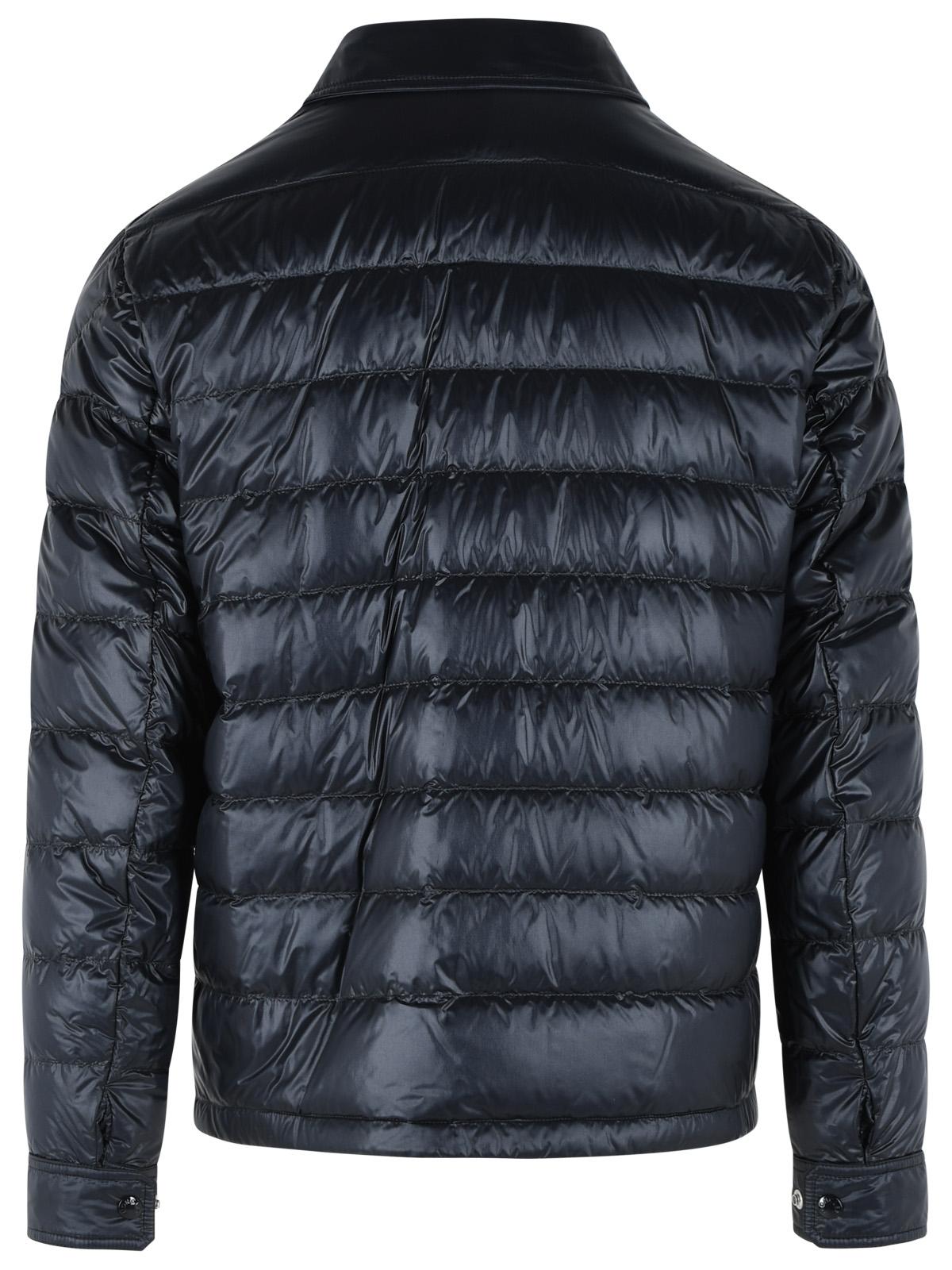 Moncler 'Mourillon' Navy Blue Polyamide Padded Shirt Jacket Men MONCLER