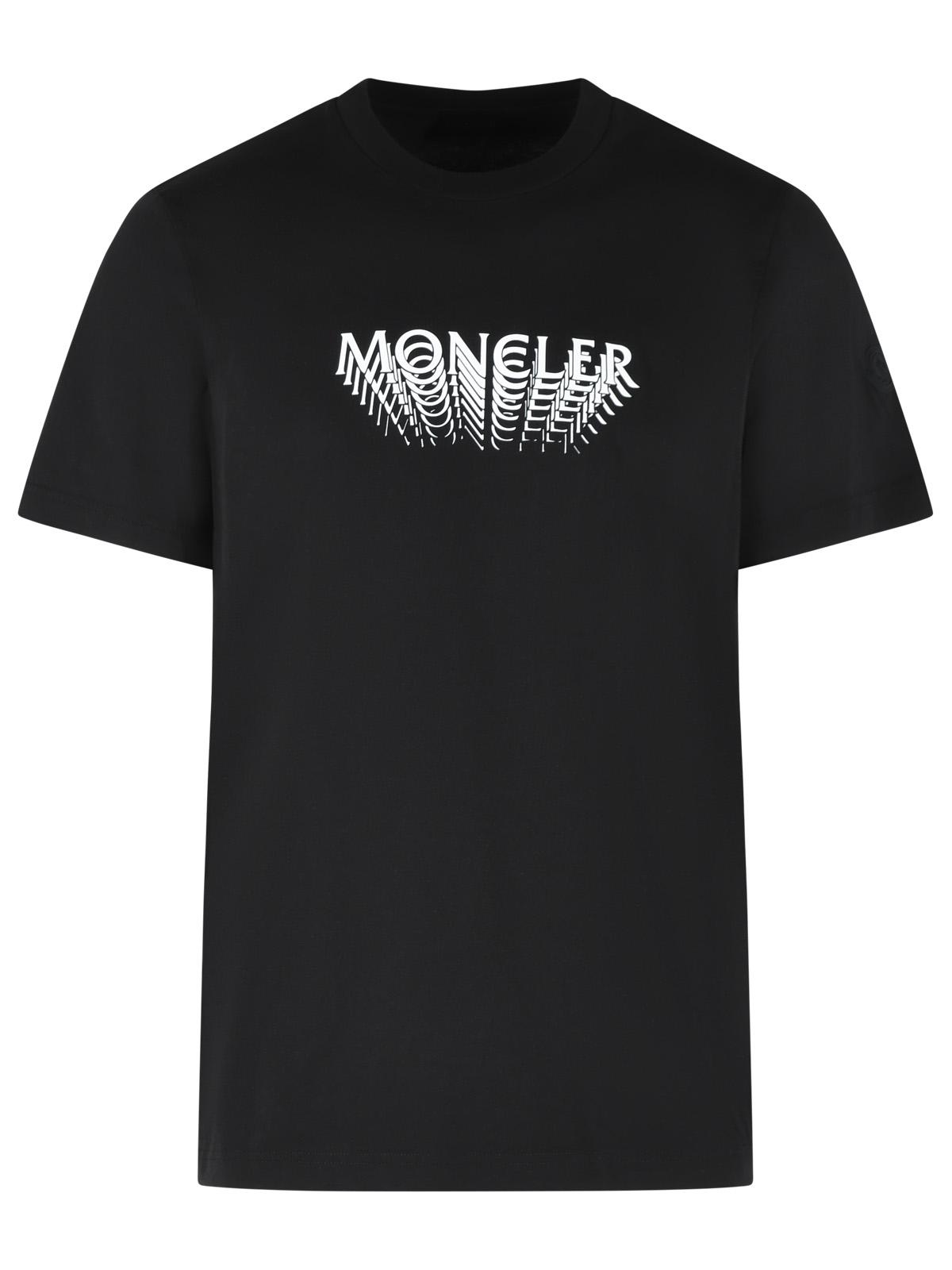 Moncler Black Cotton T-Shirt Men MONCLER