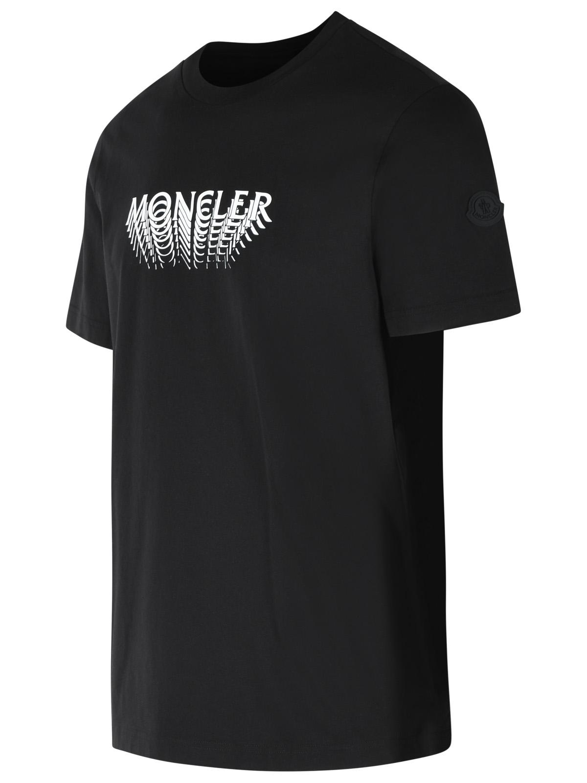 Moncler Black Cotton T-Shirt Men MONCLER
