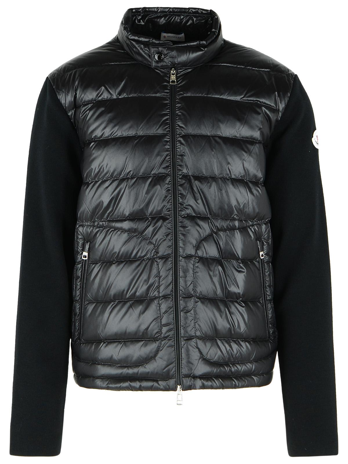 Moncler Padded Wool Cardigan With Black Zip Men MONCLER