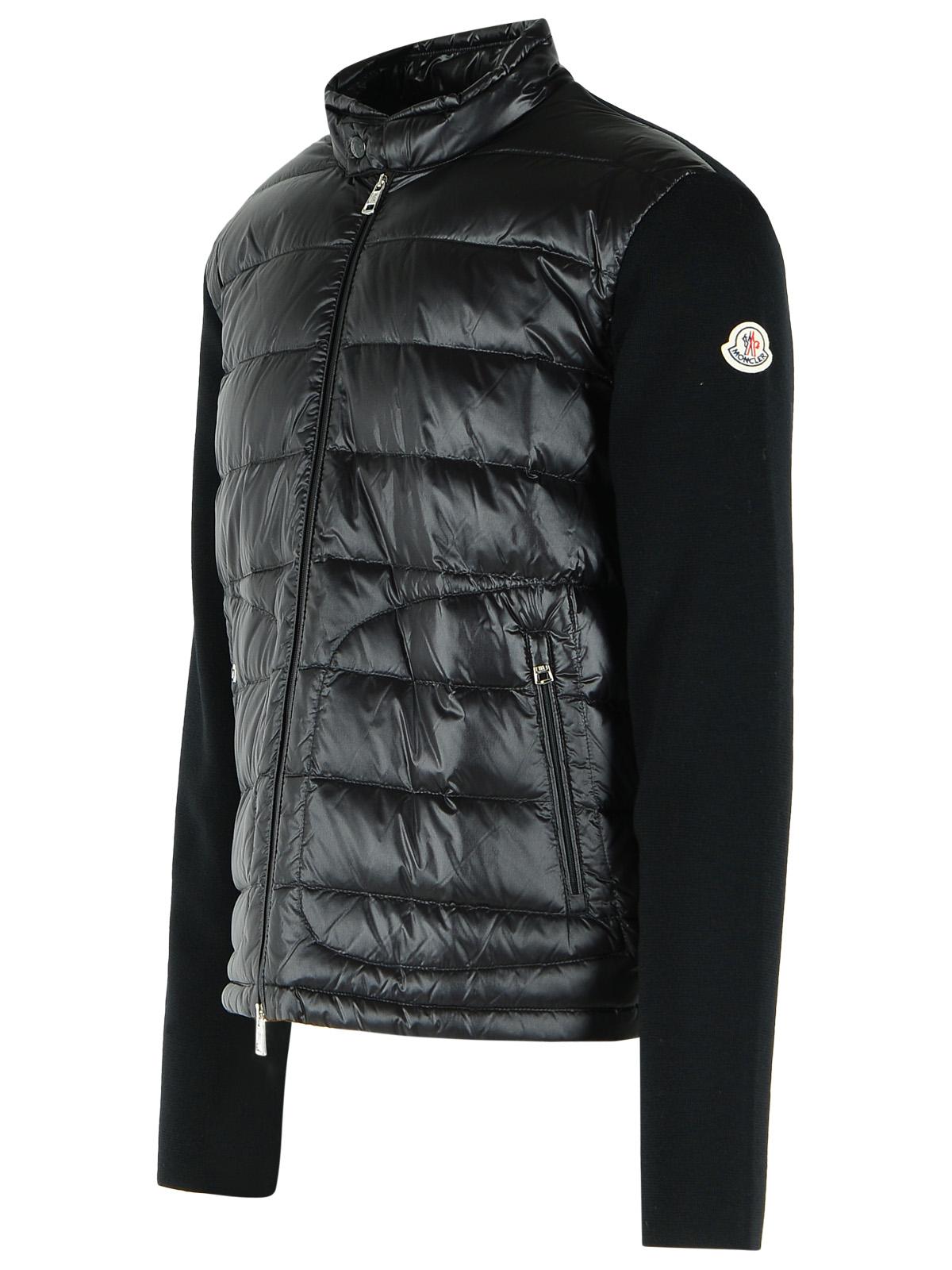Moncler Padded Wool Cardigan With Black Zip Men MONCLER