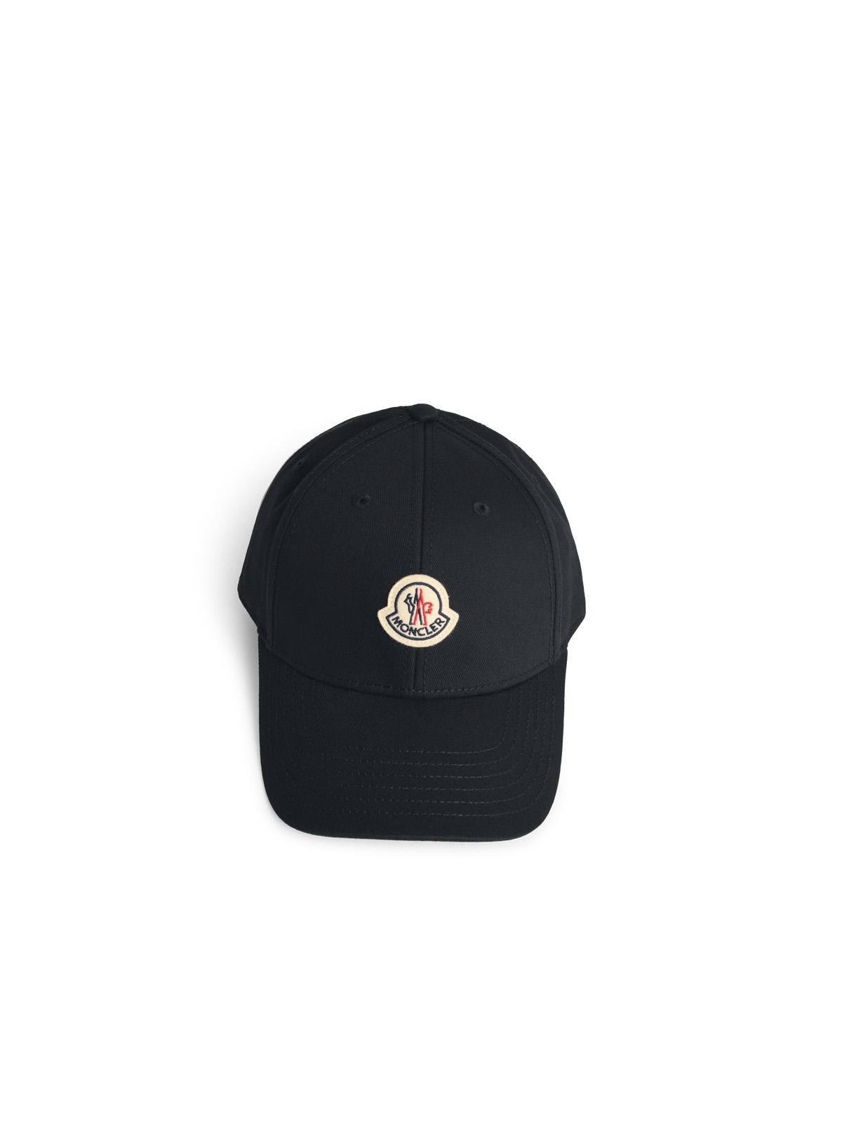 Moncler Black Cotton Cap Women