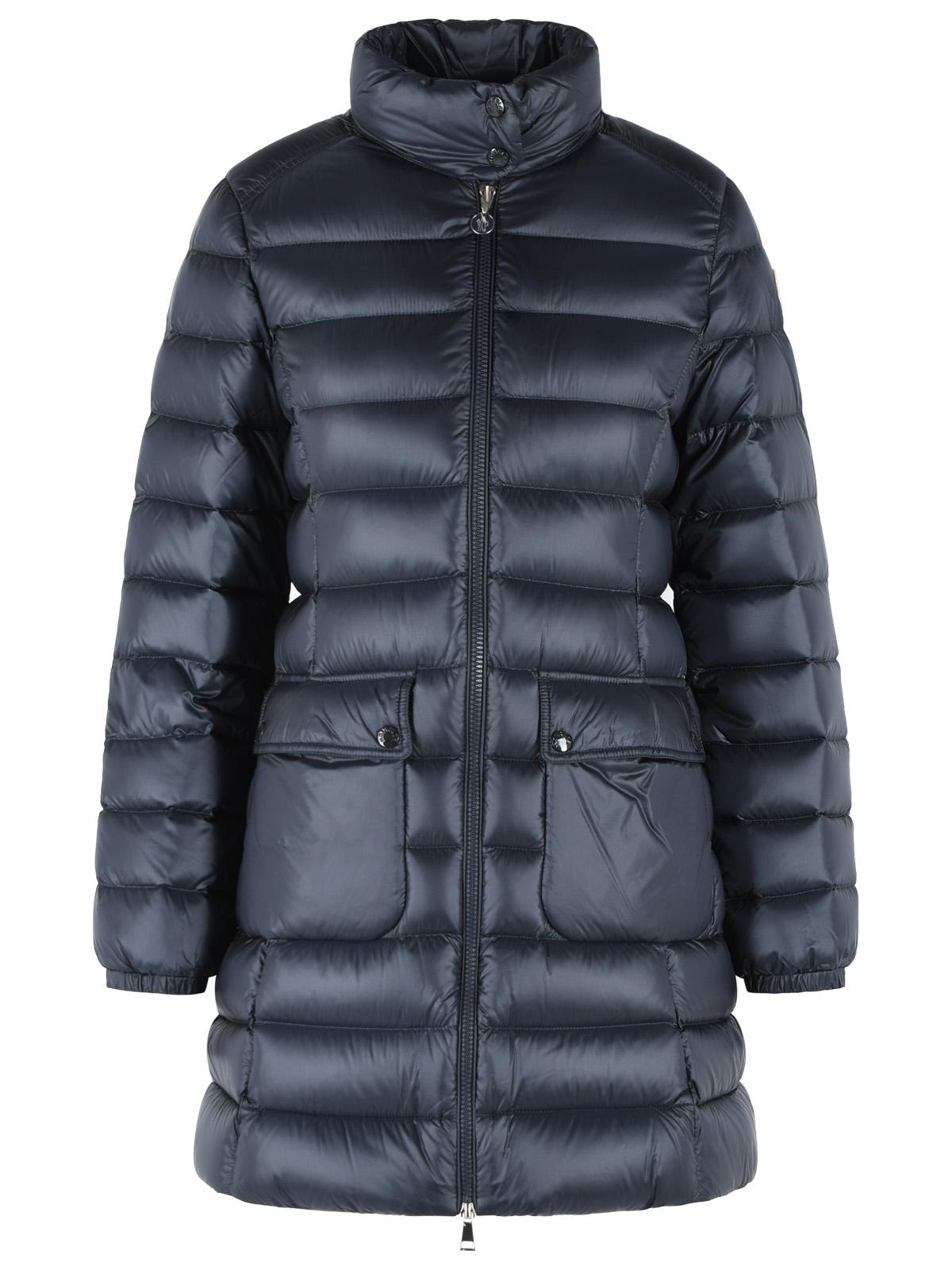 Moncler 'Genet' Long Navy Blue Polyamide Down Jacket Women MONCLER