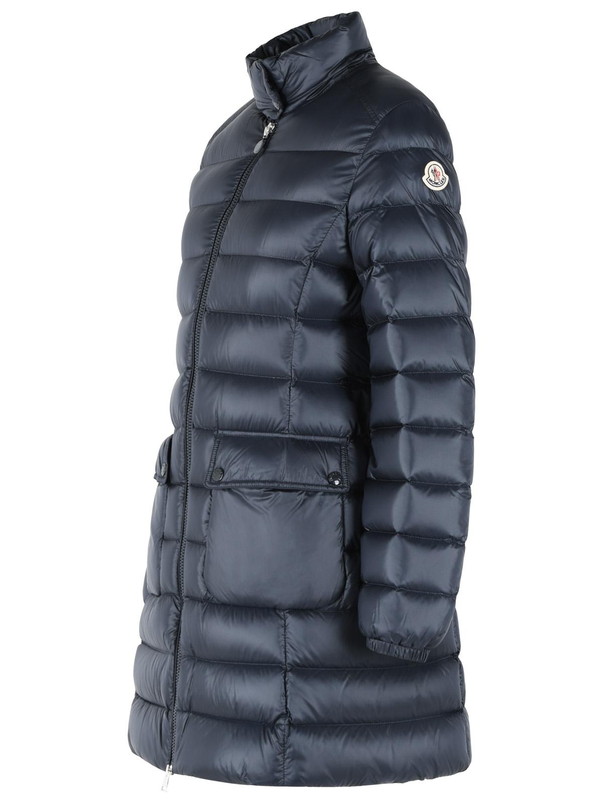 Moncler 'Genet' Long Navy Blue Polyamide Down Jacket Women MONCLER