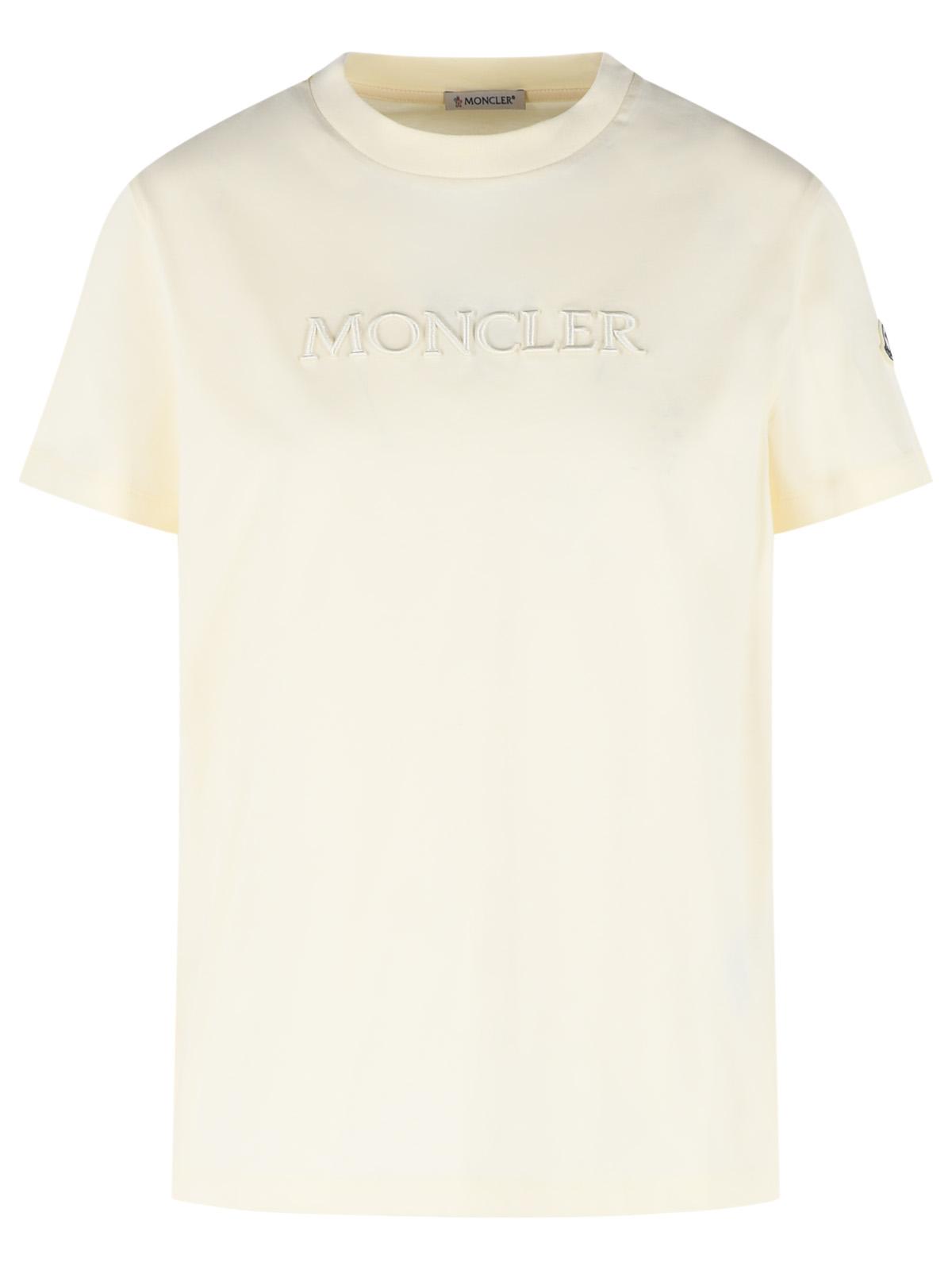 Moncler Ivory Cotton T-Shirt Women MONCLER