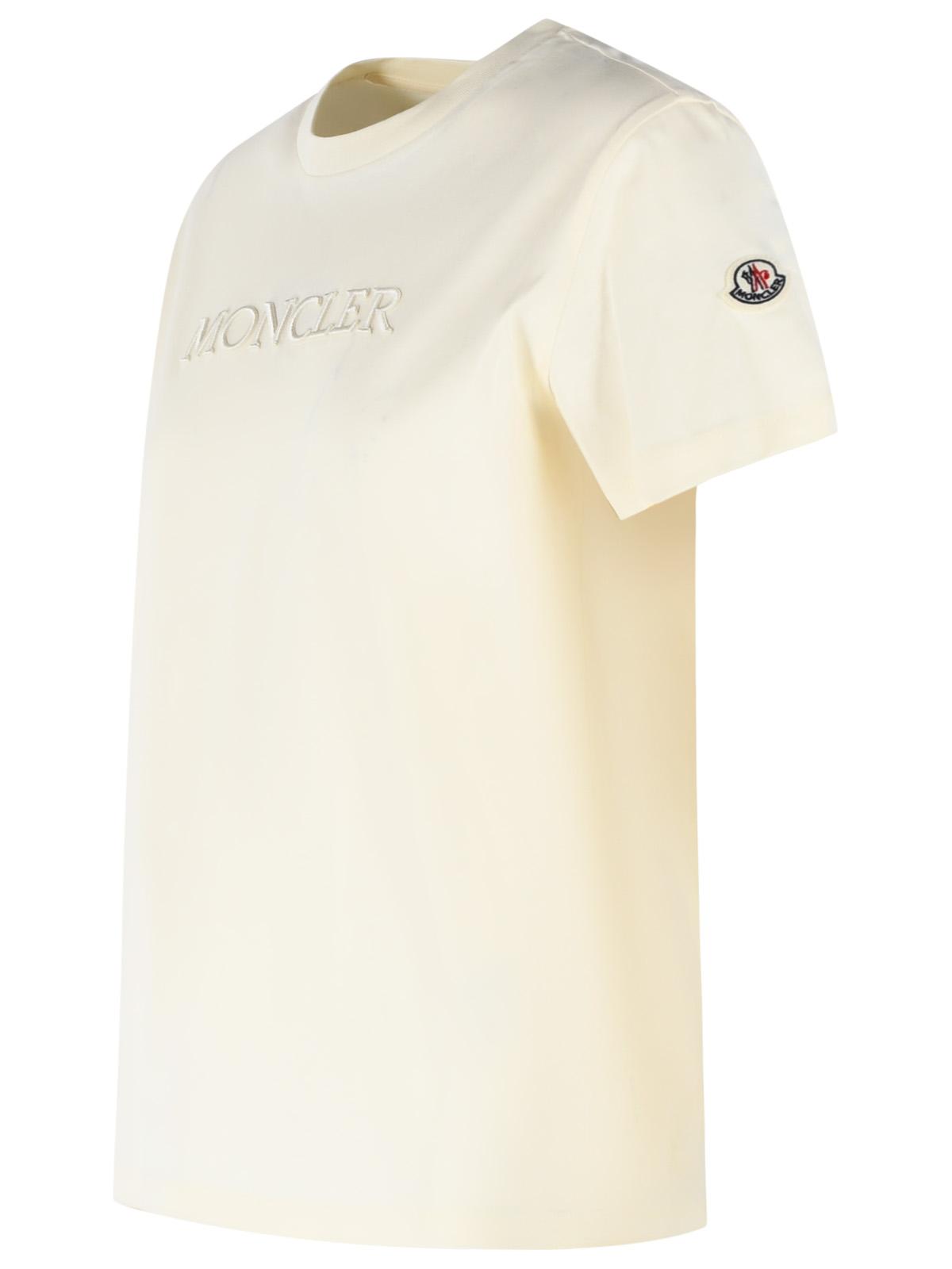 Moncler Ivory Cotton T-Shirt Women MONCLER