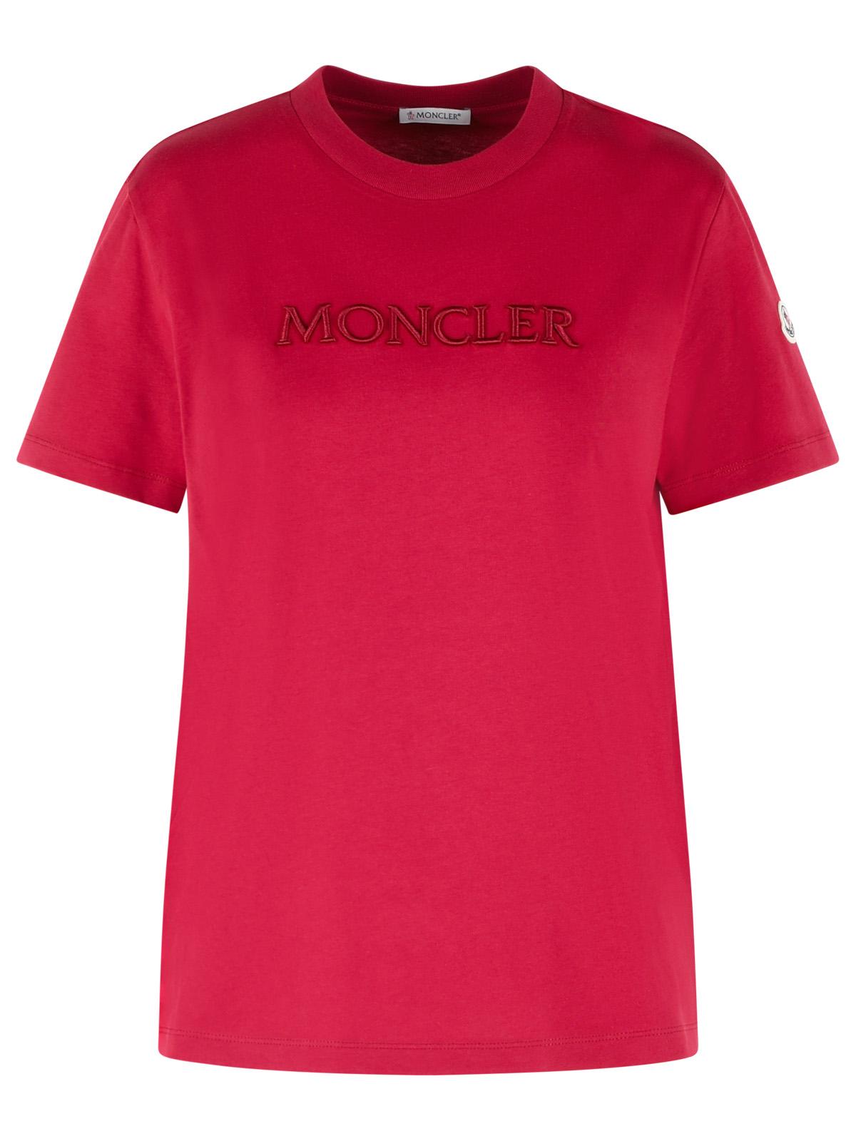 Moncler Cherry Pink Cotton T-Shirt Women MONCLER