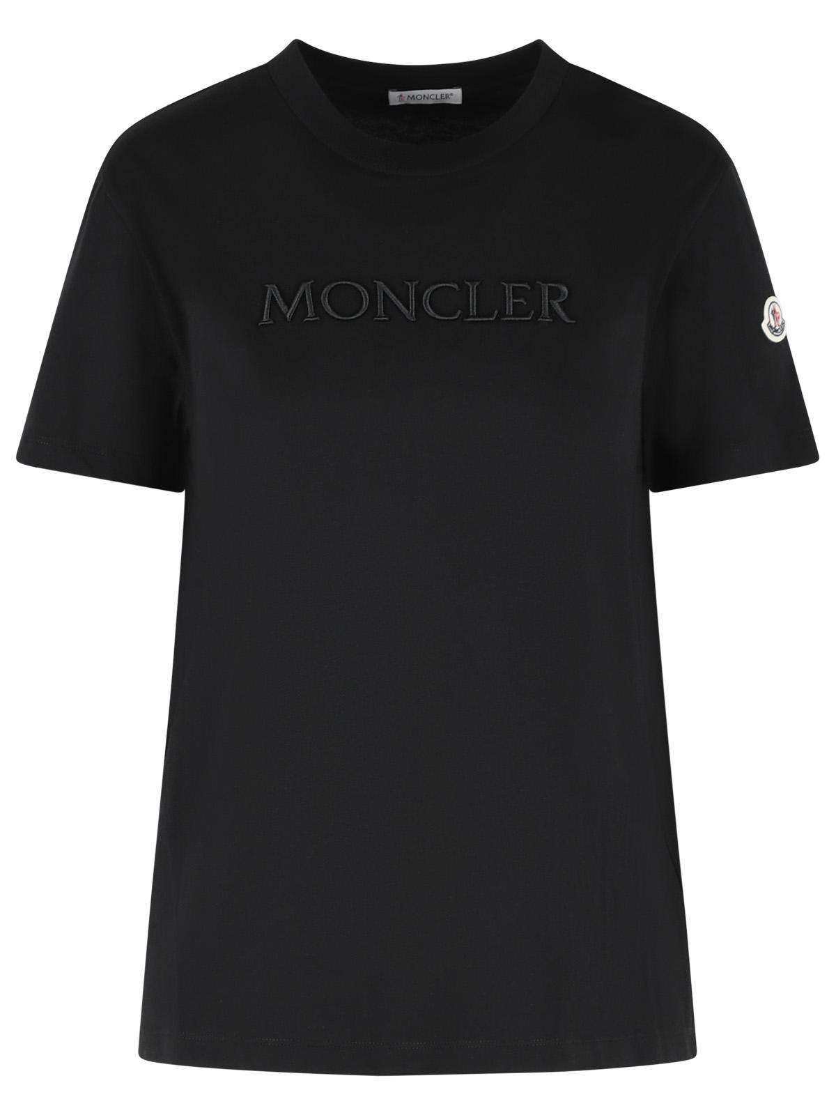 Moncler Black Cotton T-Shirt Women MONCLER