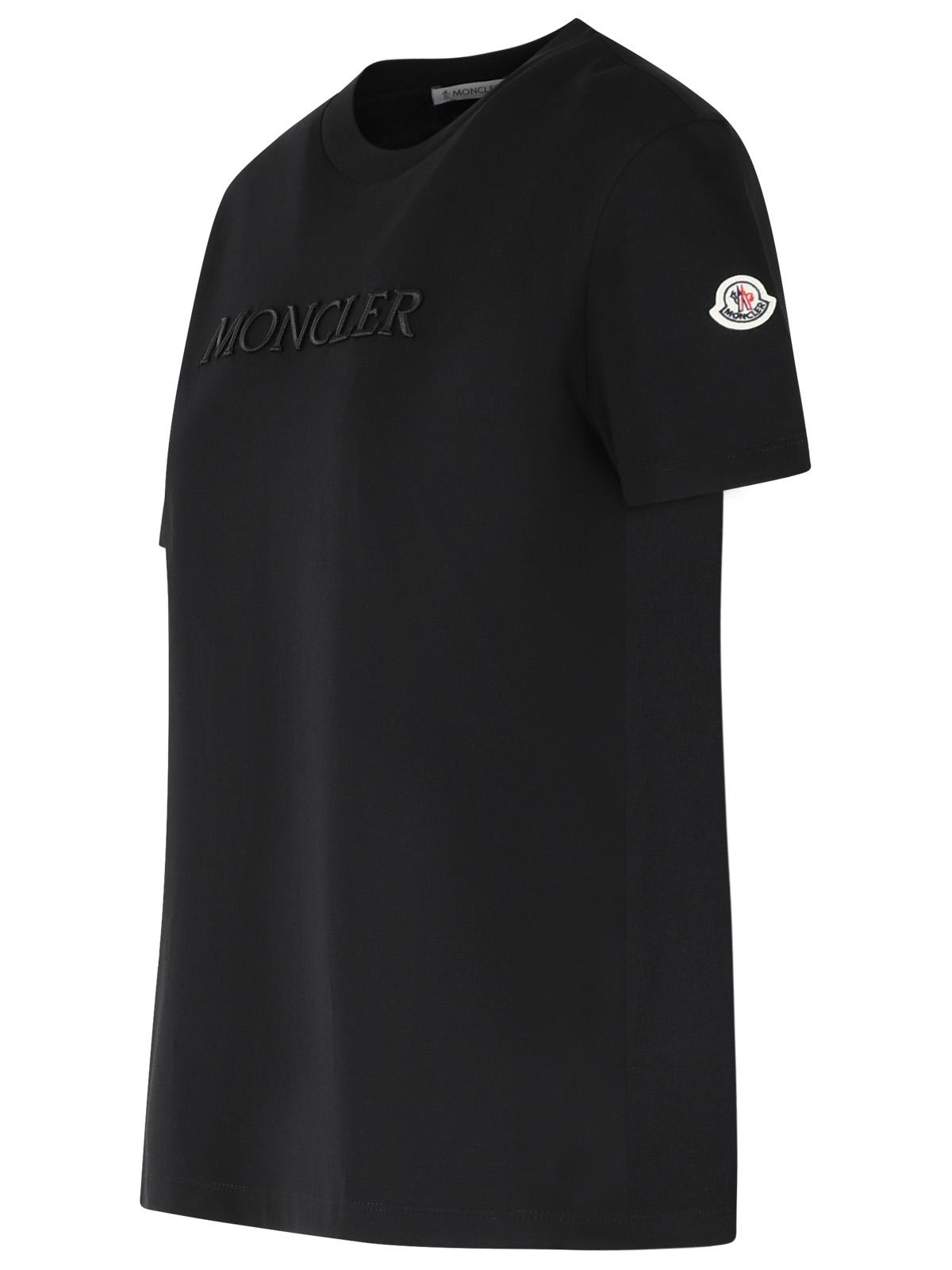 Moncler Black Cotton T-Shirt Women MONCLER