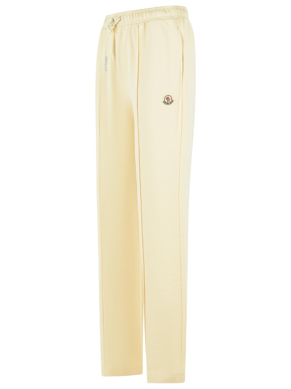 Moncler Ivory Cotton Pants Women MONCLER