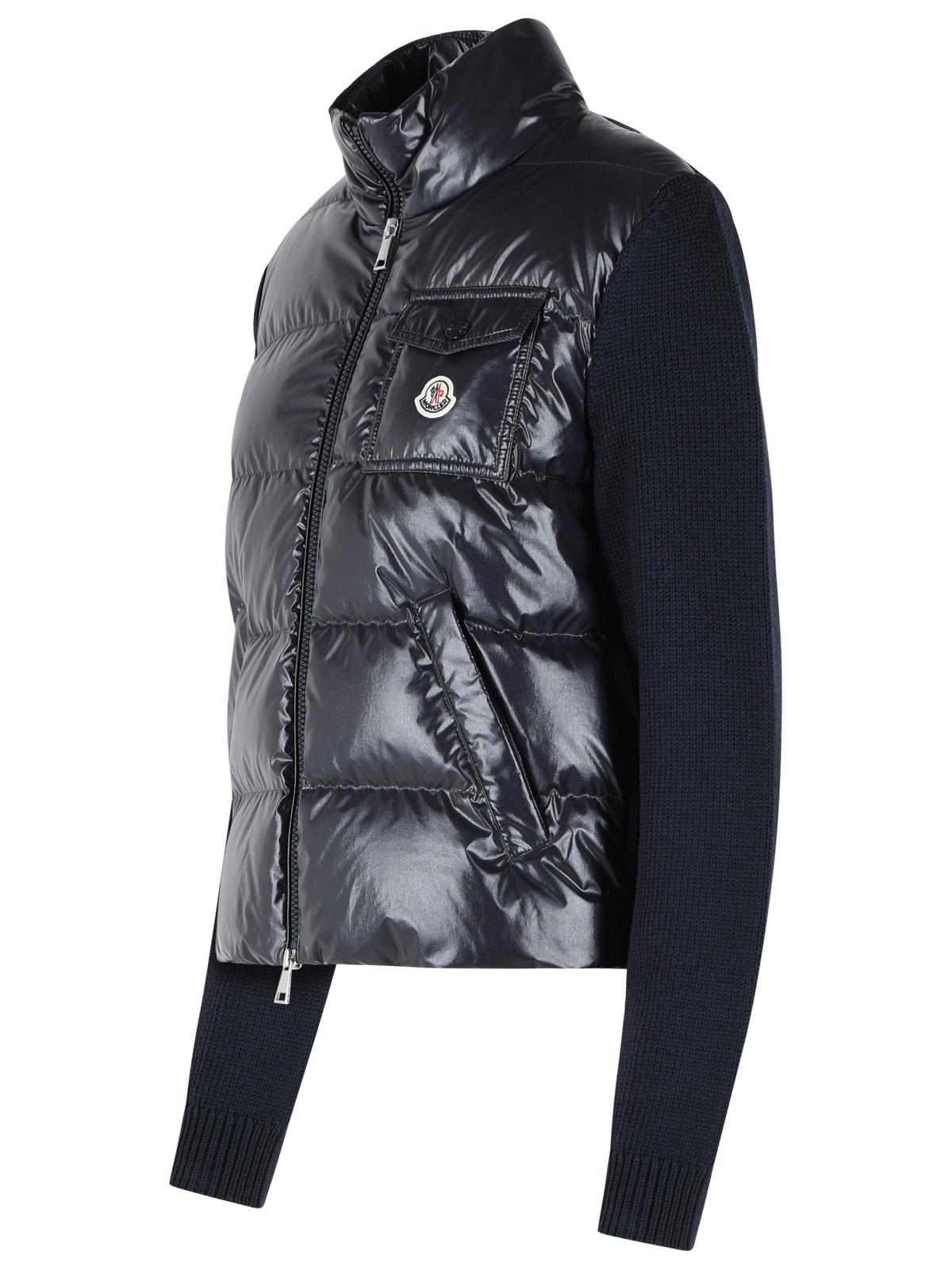 Moncler Padded Wool Cardigan With Navy Zip Women MONCLER