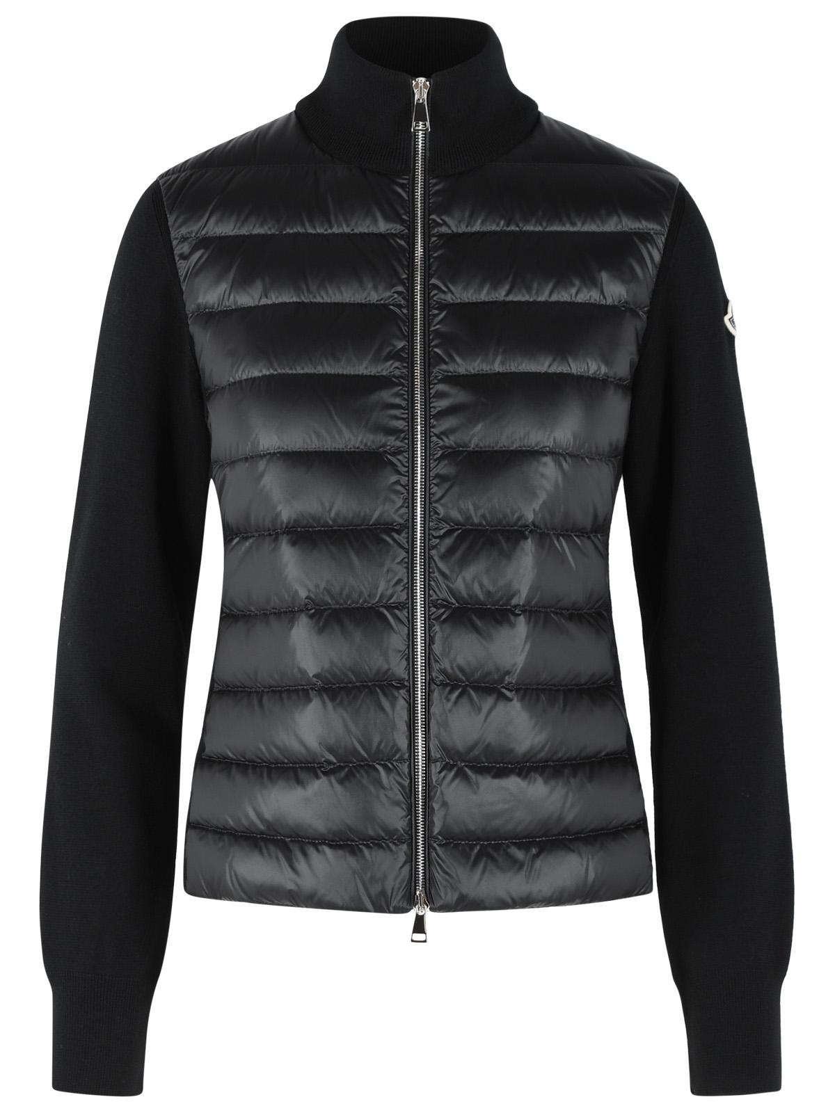 Moncler Padded Virgin Wool Cardigan With Black Zip Women MONCLER