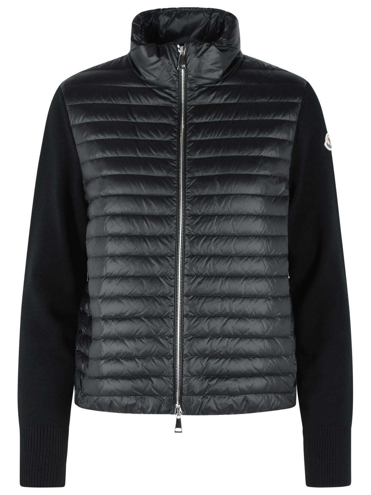 Moncler Padded Virgin Wool Cardigan With Black Zip Women MONCLER