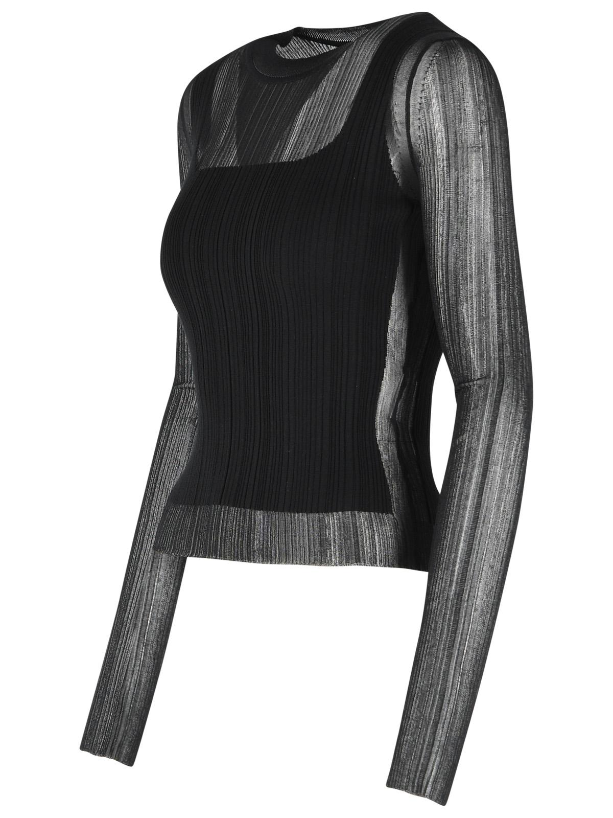 Sportmax 'Buono' Trompe L'oeil Sweater In Black Viscose Blend Women SPORTMAX