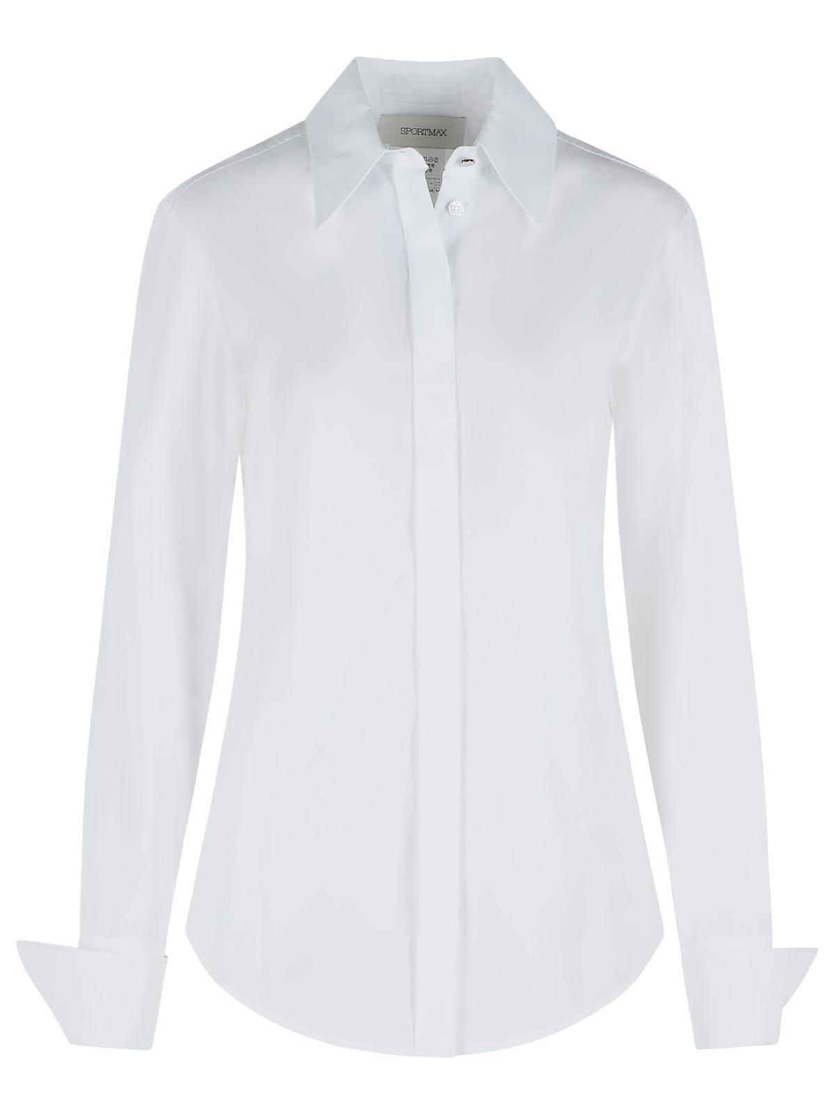 Sportmax White Cotton Shirt Women SPORTMAX