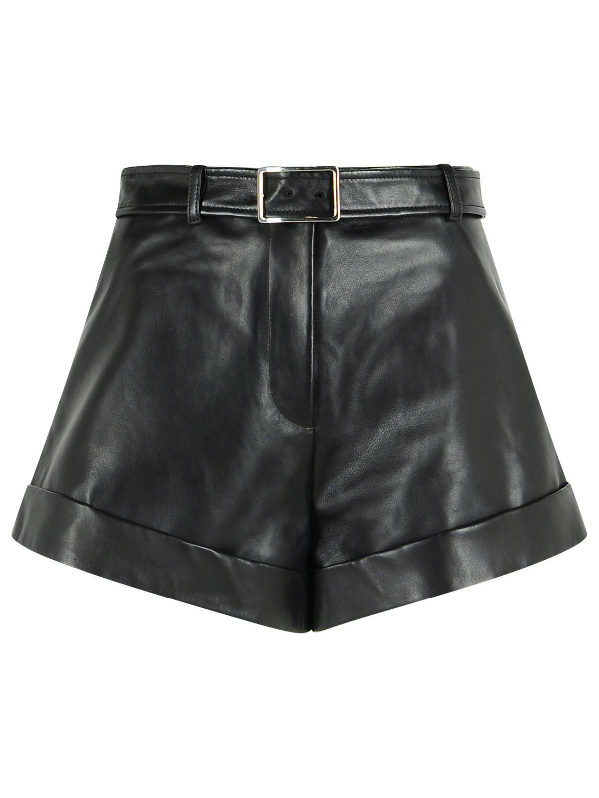 Sportmax 'Vasaio' Black Leather Shorts Women SPORTMAX