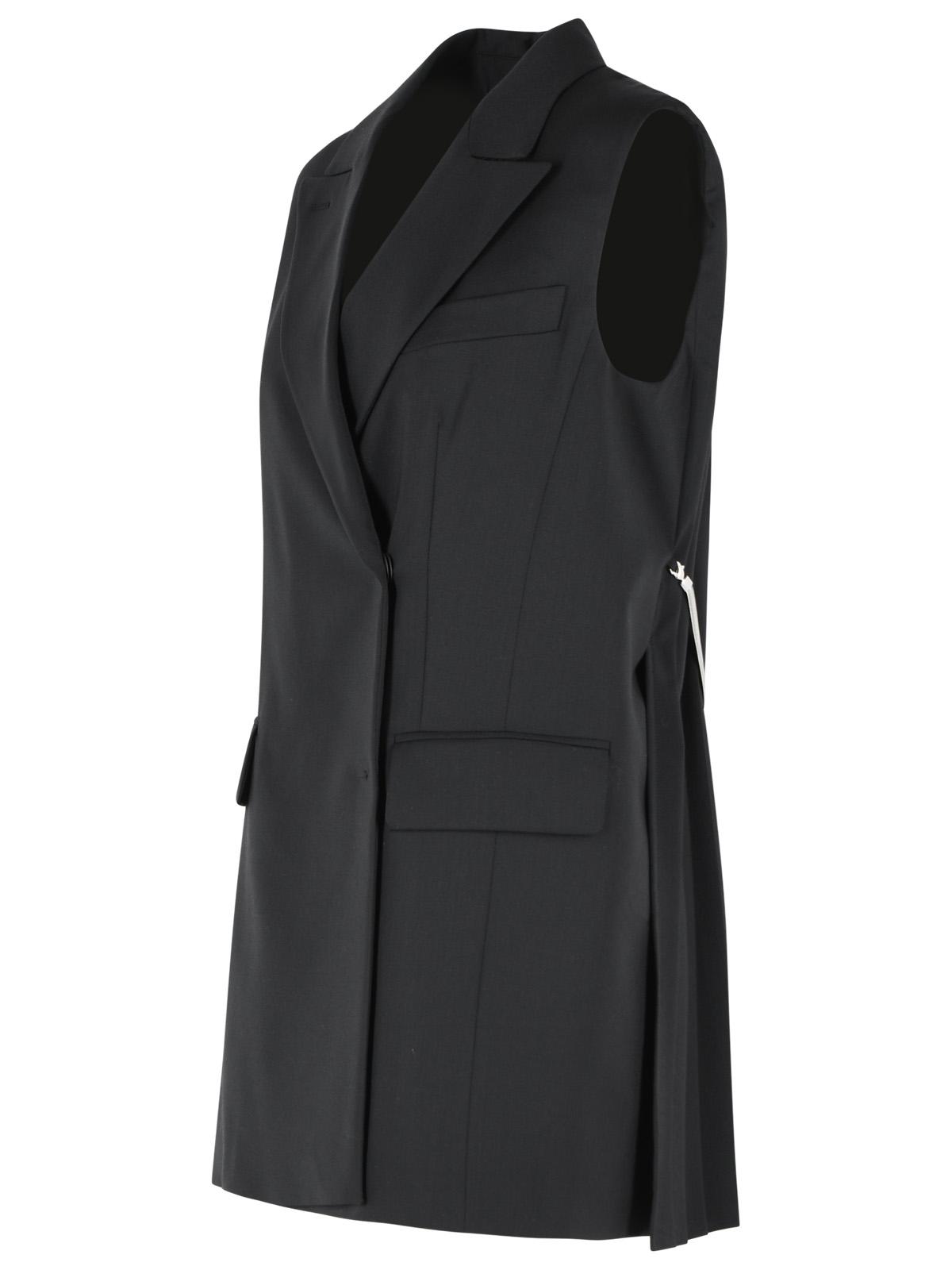 Sportmax 'Albero' Black Virgin Wool Blend Vest Women SPORTMAX