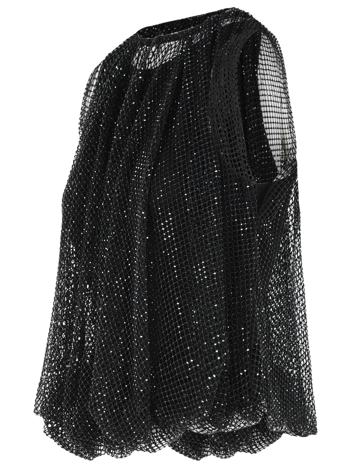 Sportmax 'Nodo' Mesh Top With Black Crystals Women SPORTMAX