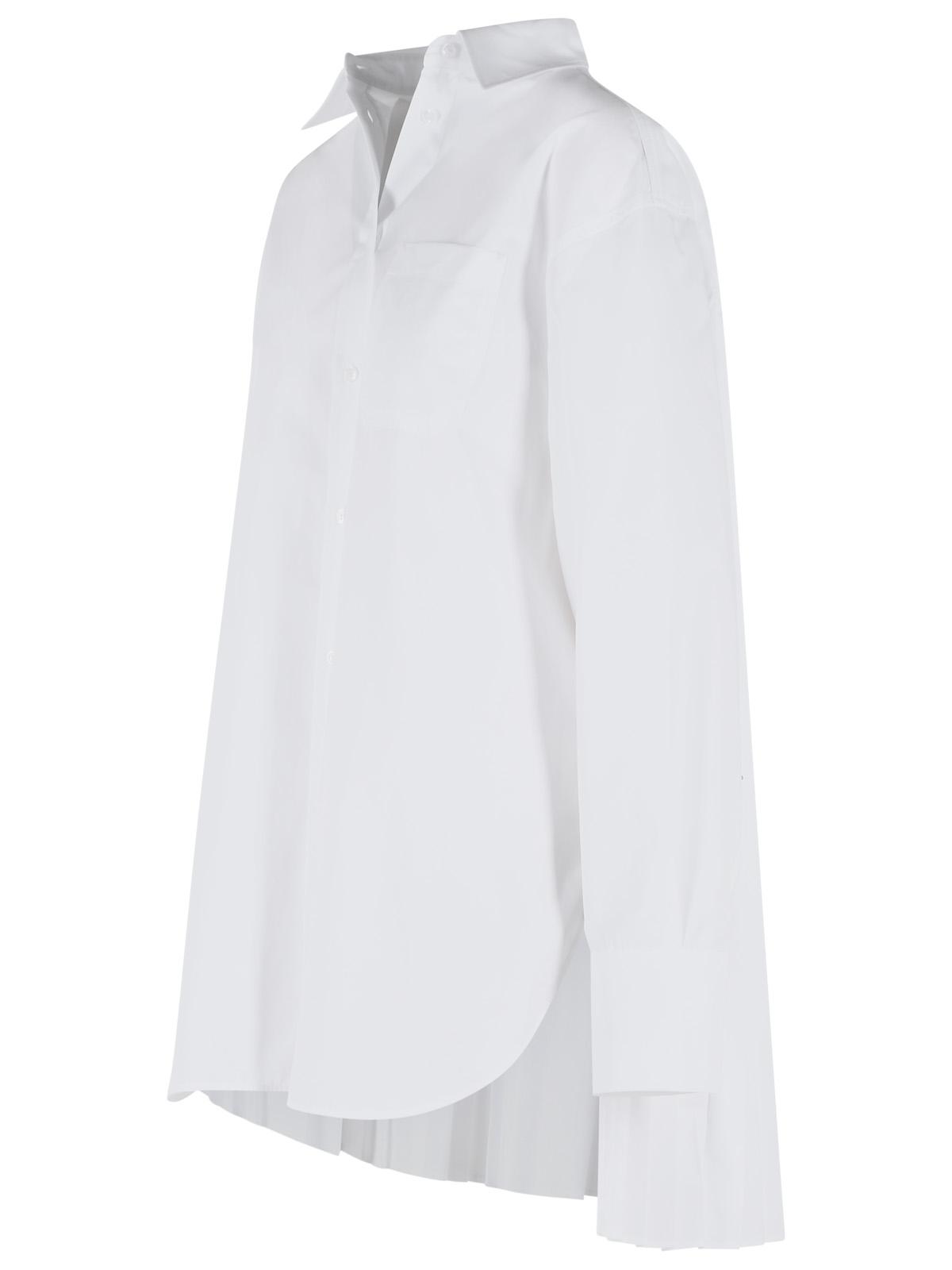 Sportmax 'Nespolo' White Cotton Blend Shirt Dress Women SPORTMAX
