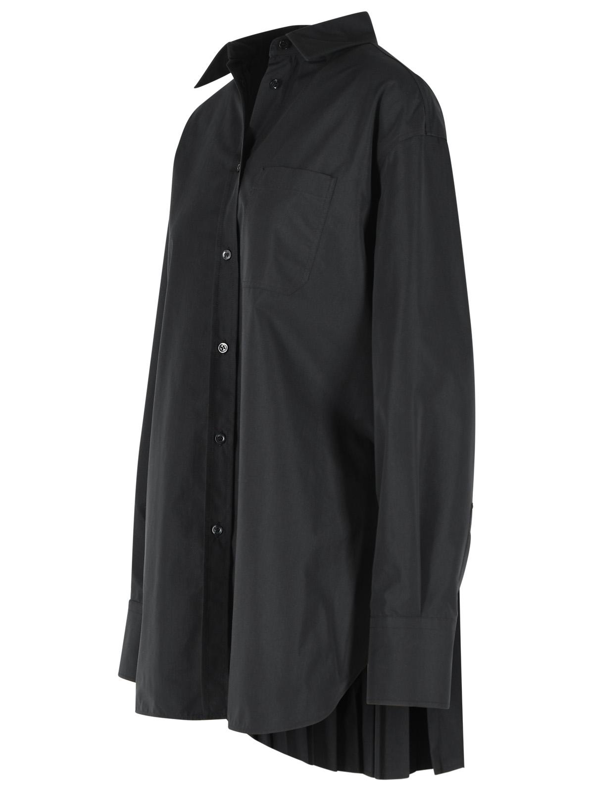 Sportmax 'Nespolo' Black Cotton Blend Shirt Dress Women SPORTMAX
