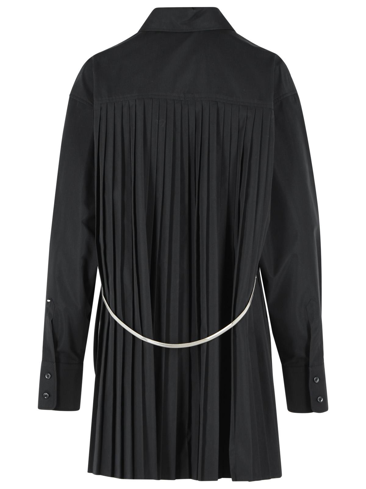 Sportmax 'Nespolo' Black Cotton Blend Shirt Dress Women SPORTMAX