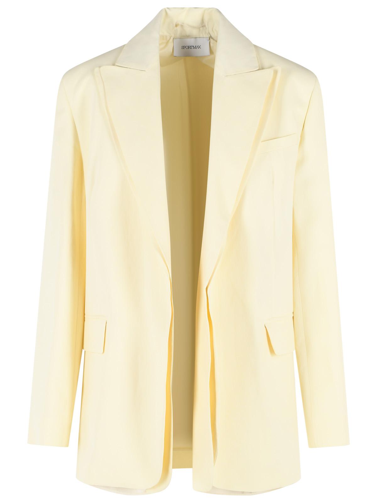 Sportmax 'Tenuta' Blazer In Light Yellow Viscose Blend Women SPORTMAX
