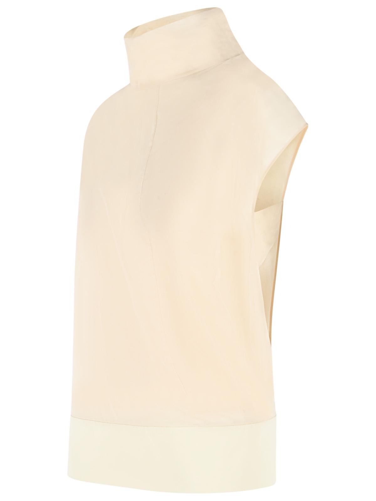 Sportmax 'Grado' Two-Piece 'Ecru' Cotton Voile Blouse Women SPORTMAX
