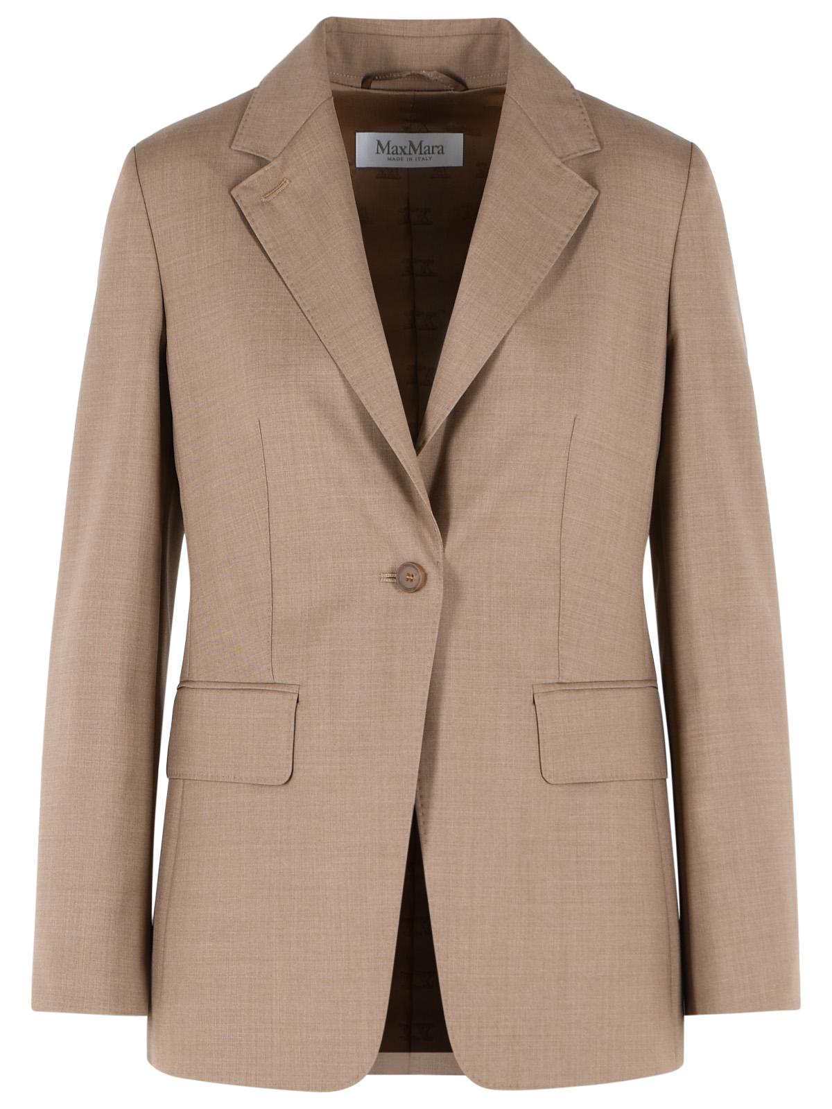 Max Mara 'Circense' Single-Breasted Blazer In Hazelnut Virgin Wool Tela Women MAX MARA