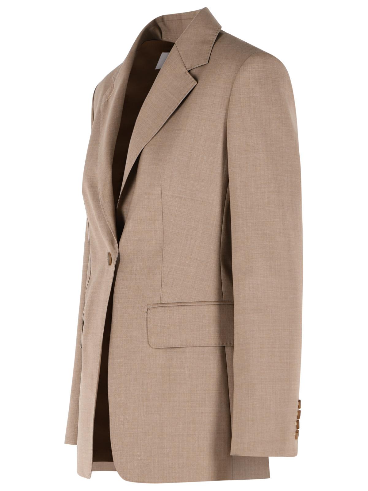 Max Mara 'Circense' Single-Breasted Blazer In Hazelnut Virgin Wool Tela Women MAX MARA