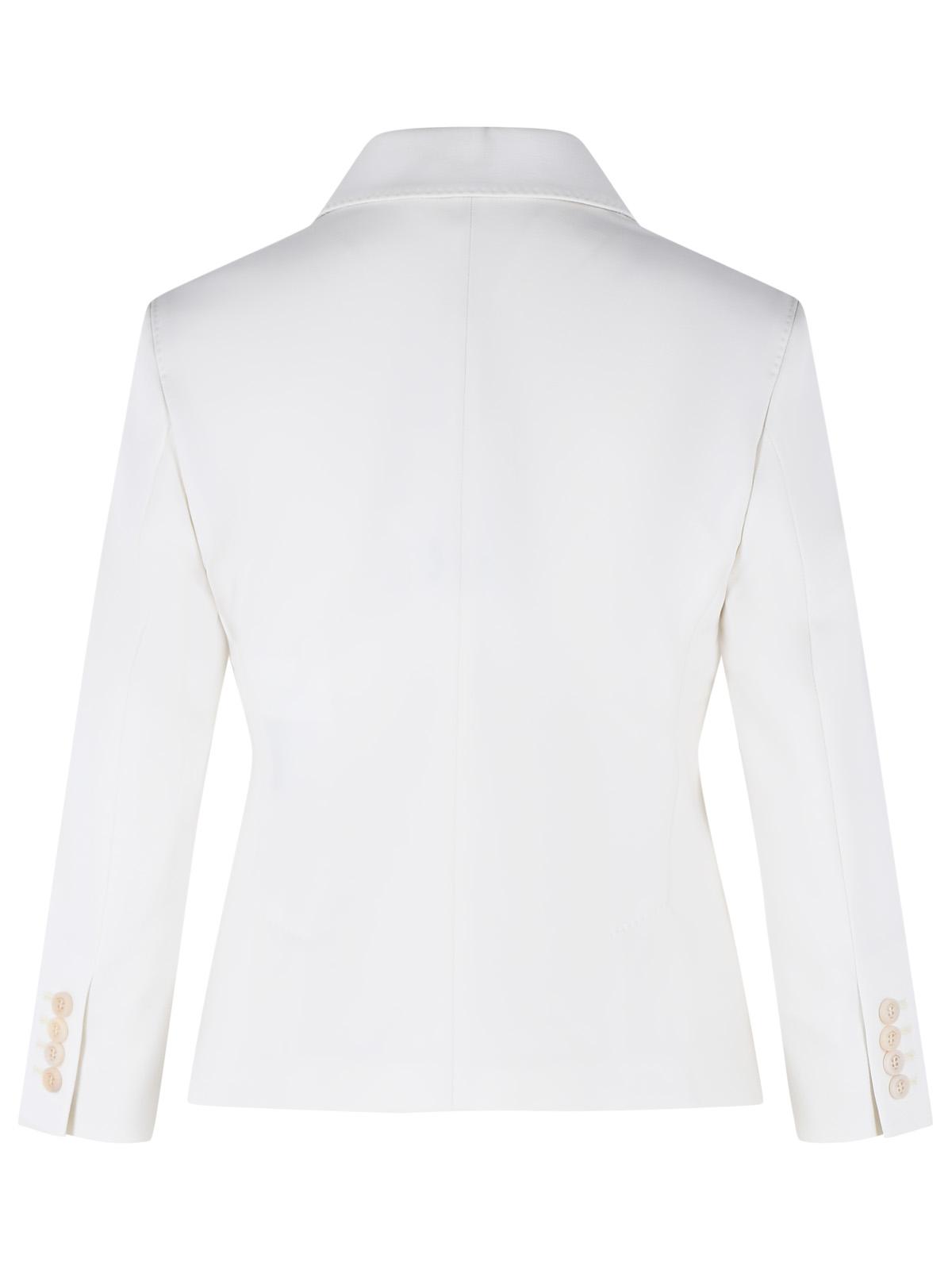 Max Mara 'Dorico' Cropped Blazer In Ivory White Wool Tela Women MAX MARA