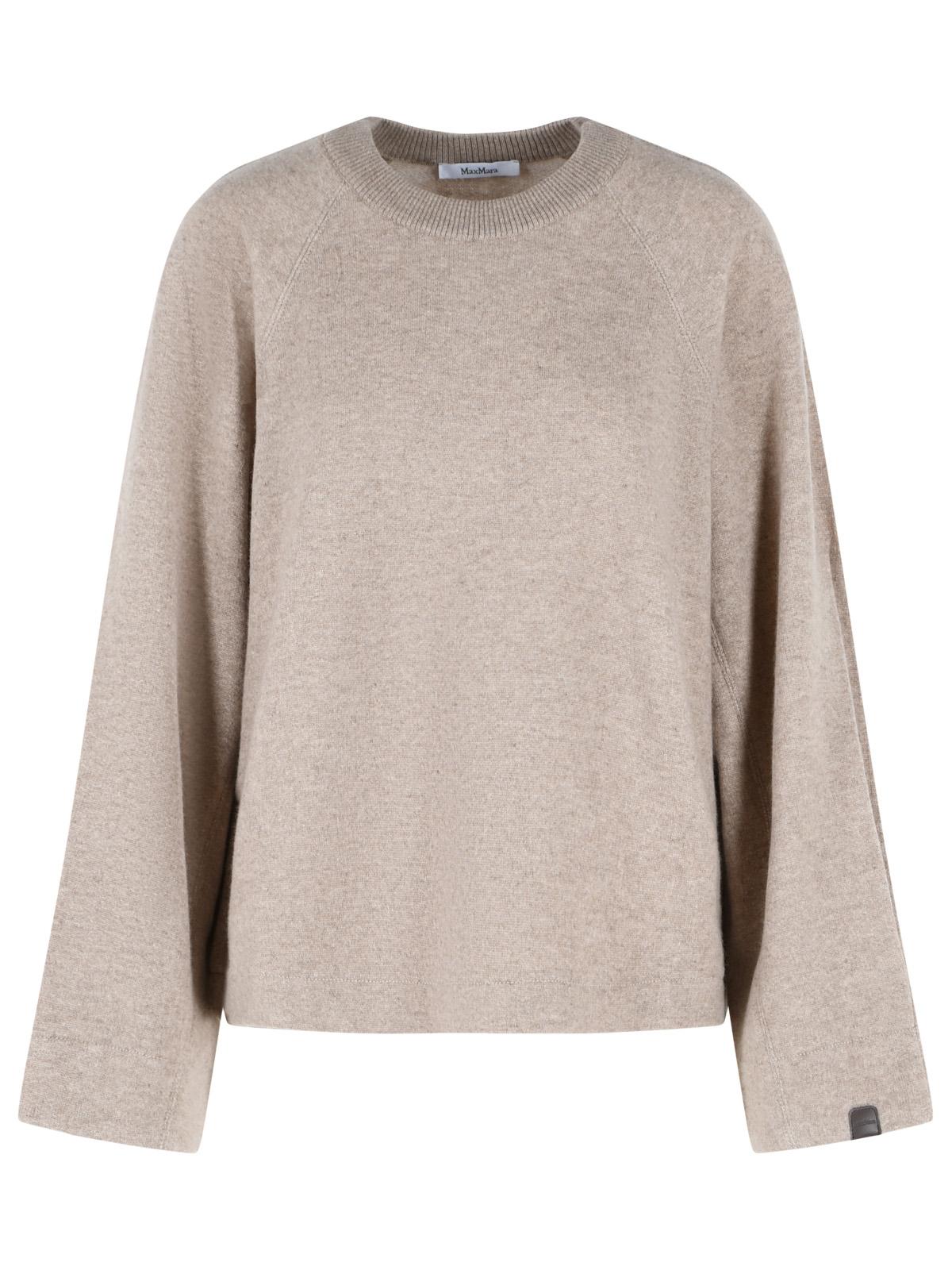 Max Mara 'Aere' Sweatshirt In Cashmere And Beige Virgin Wool Women MAX MARA