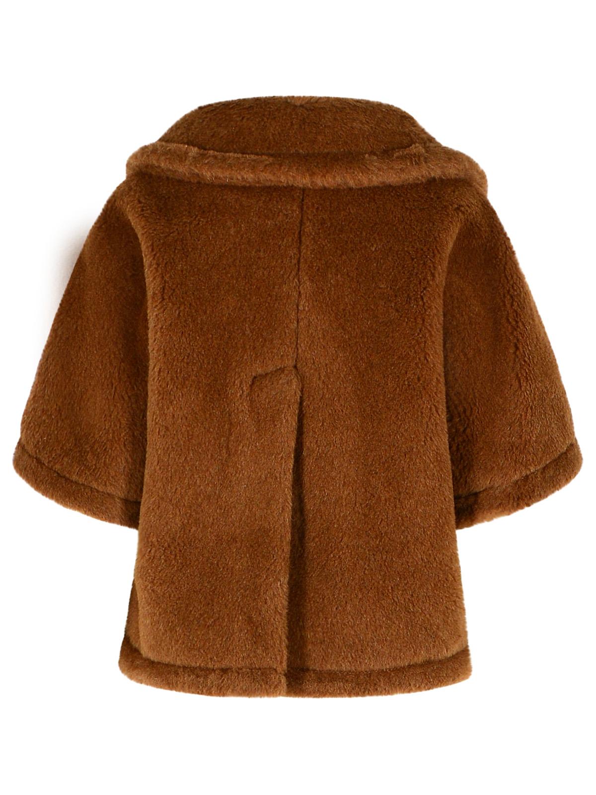 Max Mara Boxy Cape In 'Teddy' Of Alpaca And Brown Cachemire Women MAX MARA