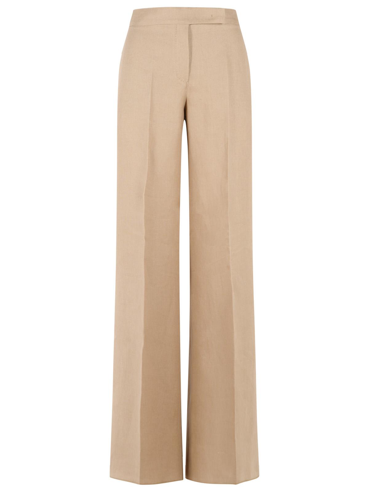 Max Mara 'Big' Regular Fit Pants In Camel Linen Natté Women MAX MARA