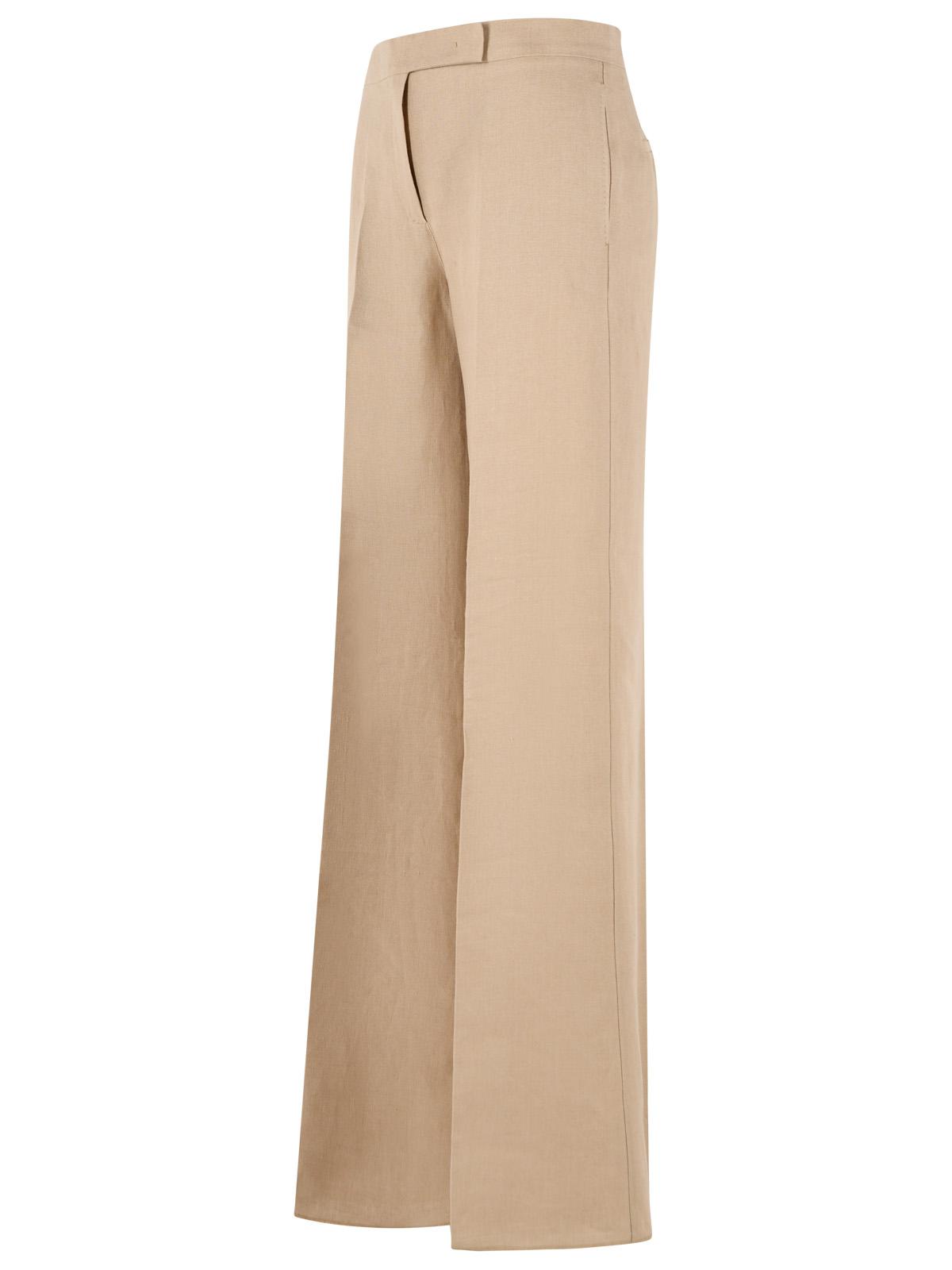 Max Mara 'Big' Regular Fit Pants In Camel Linen Natté Women MAX MARA