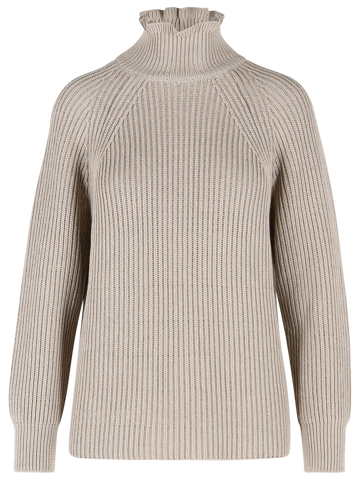 Max Mara 'Camino' Oversized Sand Cotton Cordonetto Sweater Women MAX MARA