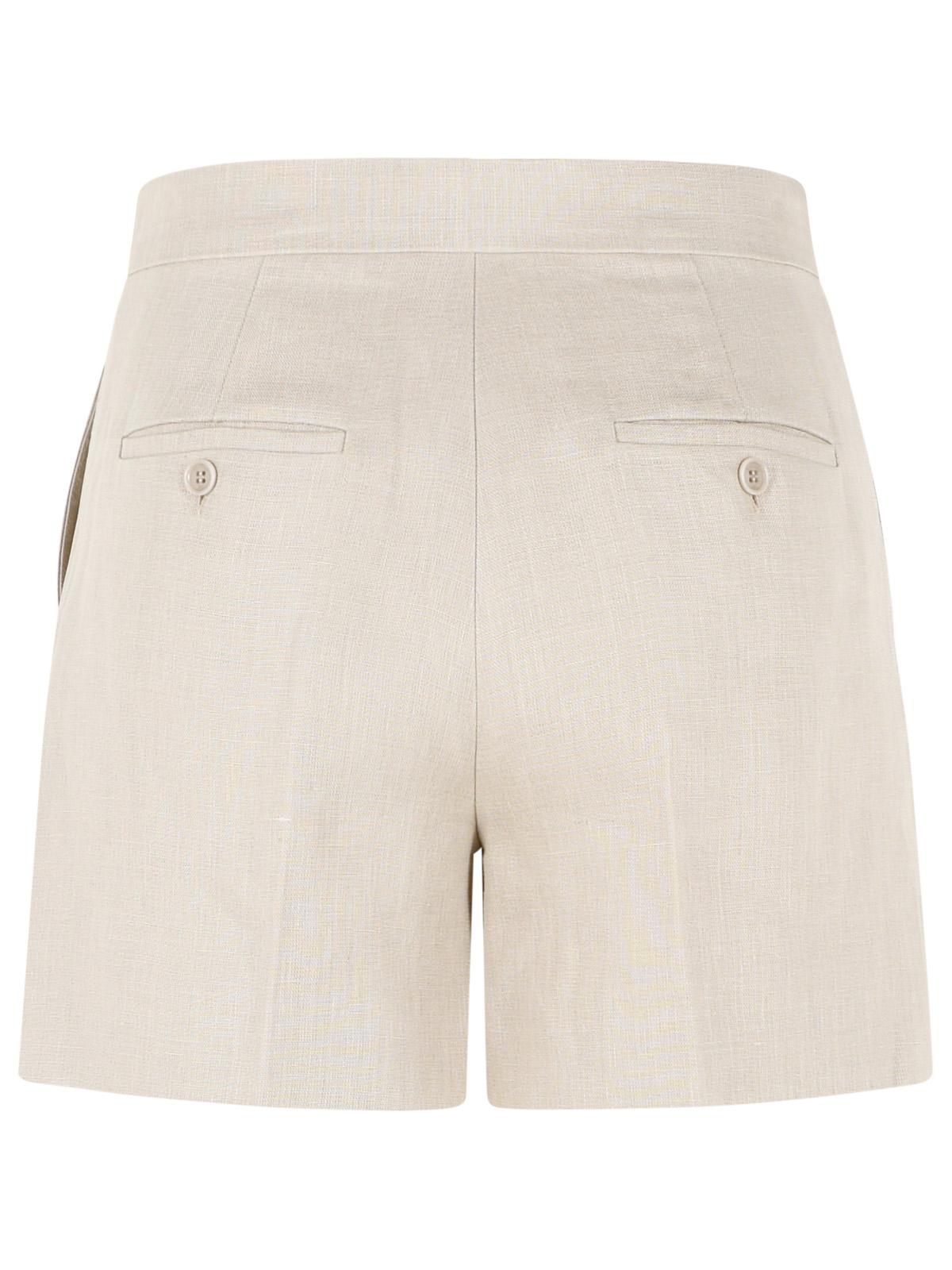 Max Mara 'Landa' Shorts In Sand-Coloured Linen Mat Women MAX MARA