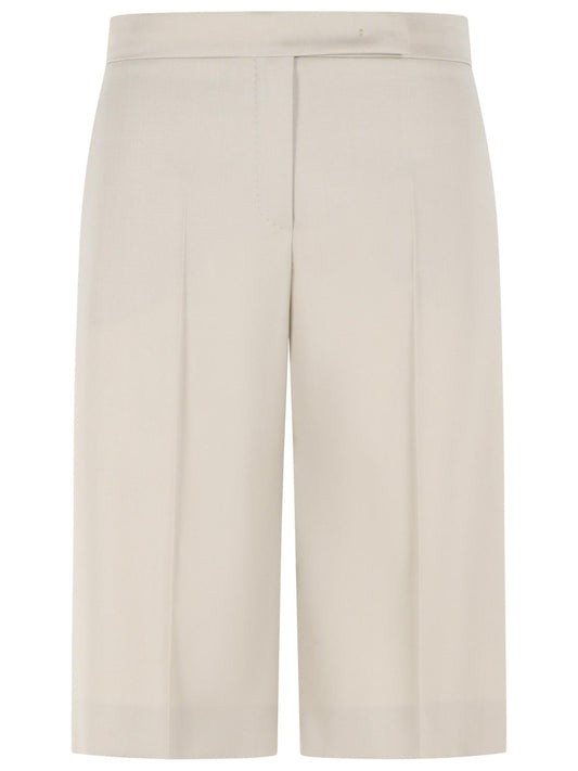 Max Mara 'Umile' Bermuda Shorts In Wool, Mohair And Sand Silk Tela Women MAX MARA
