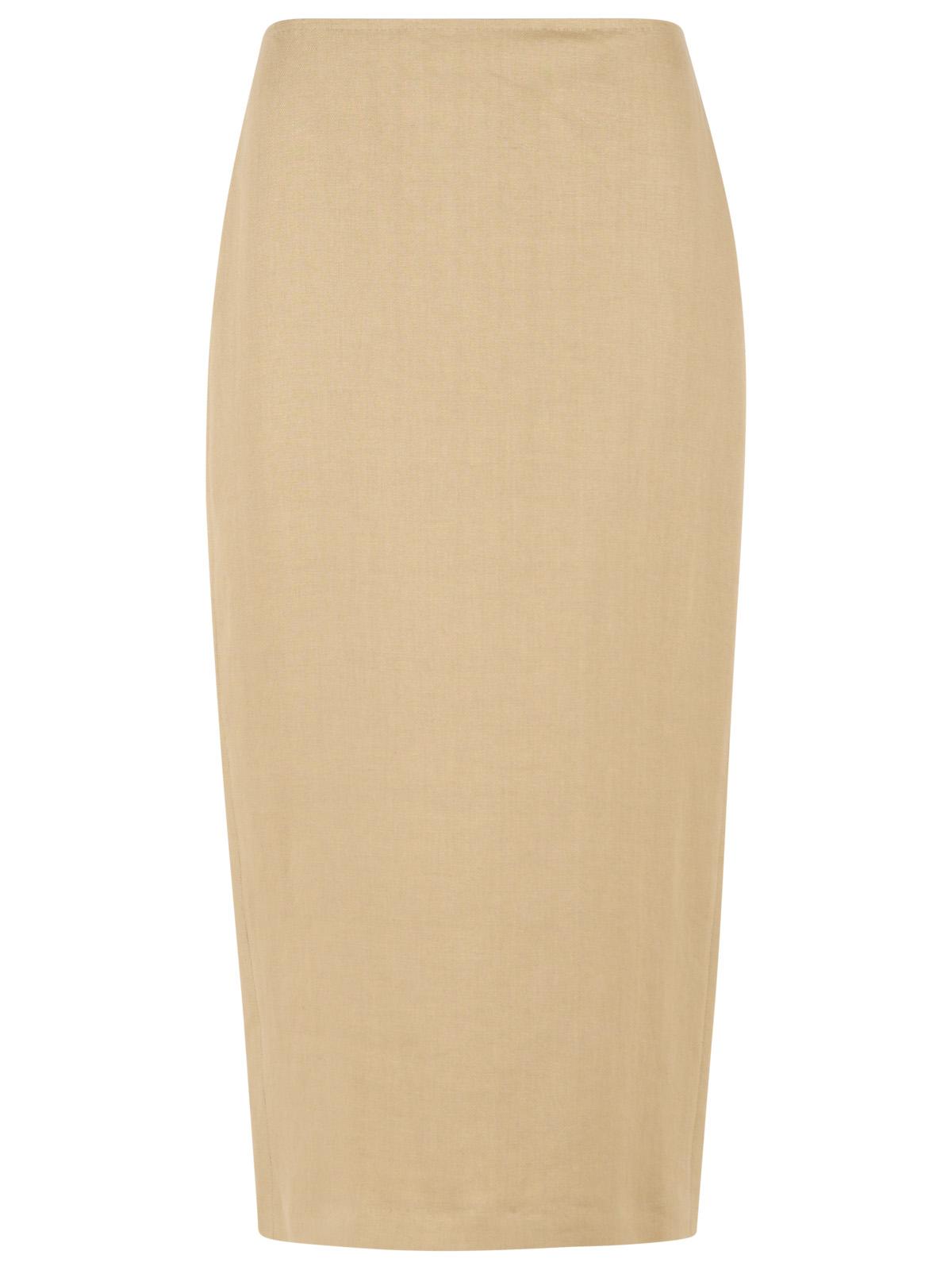 Max Mara 'Veranda' Diagonal Slim Skirt Of Camel Linen Women MAX MARA