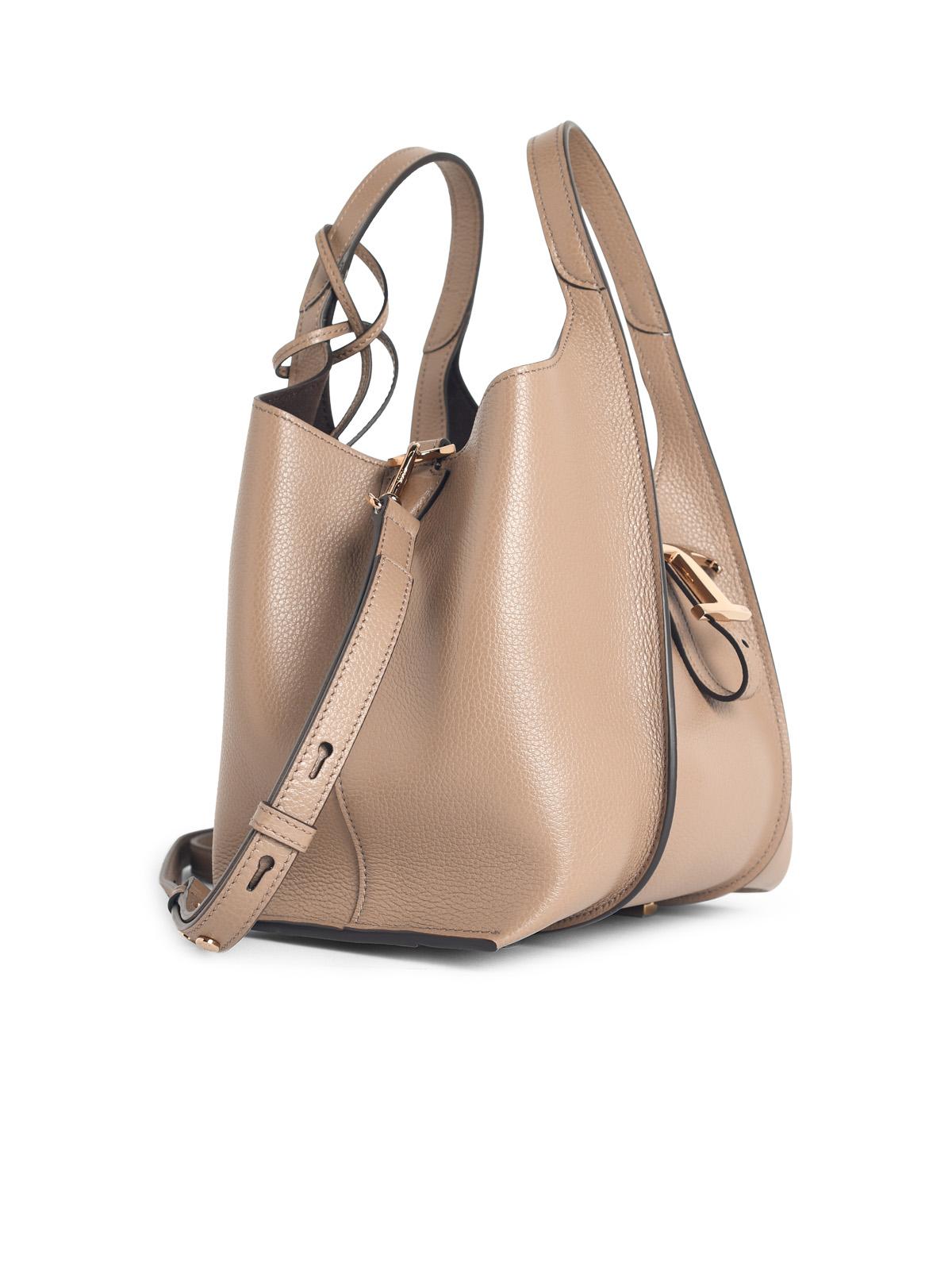 Tod's T Timeless Mini Shopping Bag In Beige Leather Women TOD'S