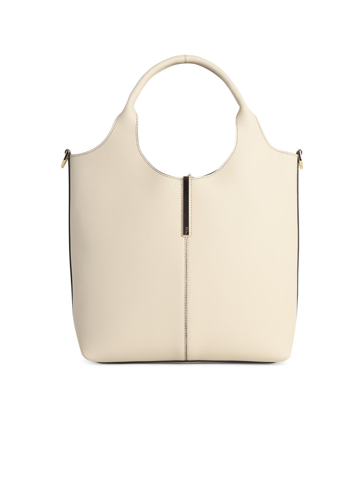 Tod's Small 'Shopping Tote' Cream Leather Bag Women TOD'S