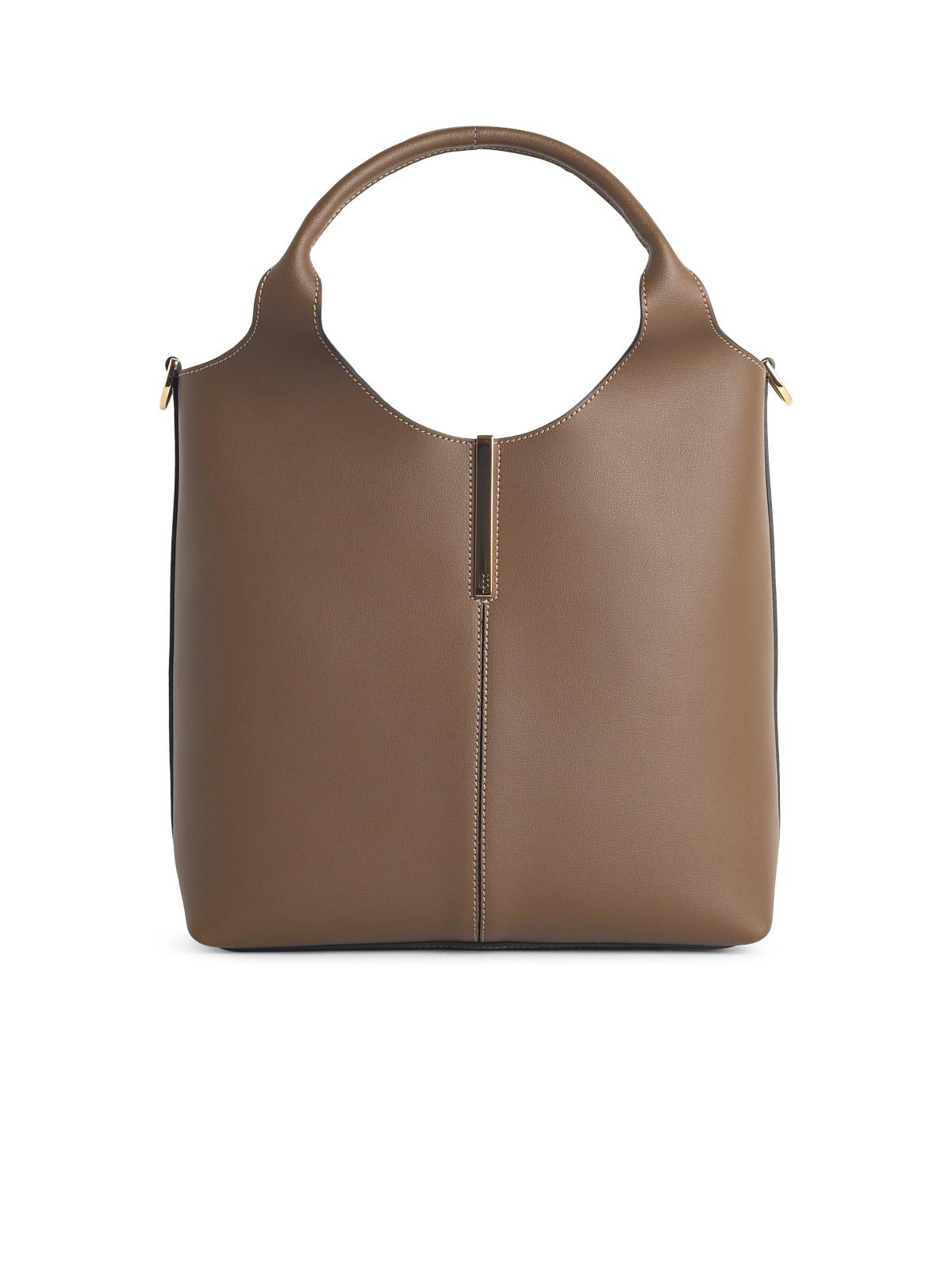Tod's 'Shopping Tote' Small Brown Leather Bag Women TOD'S