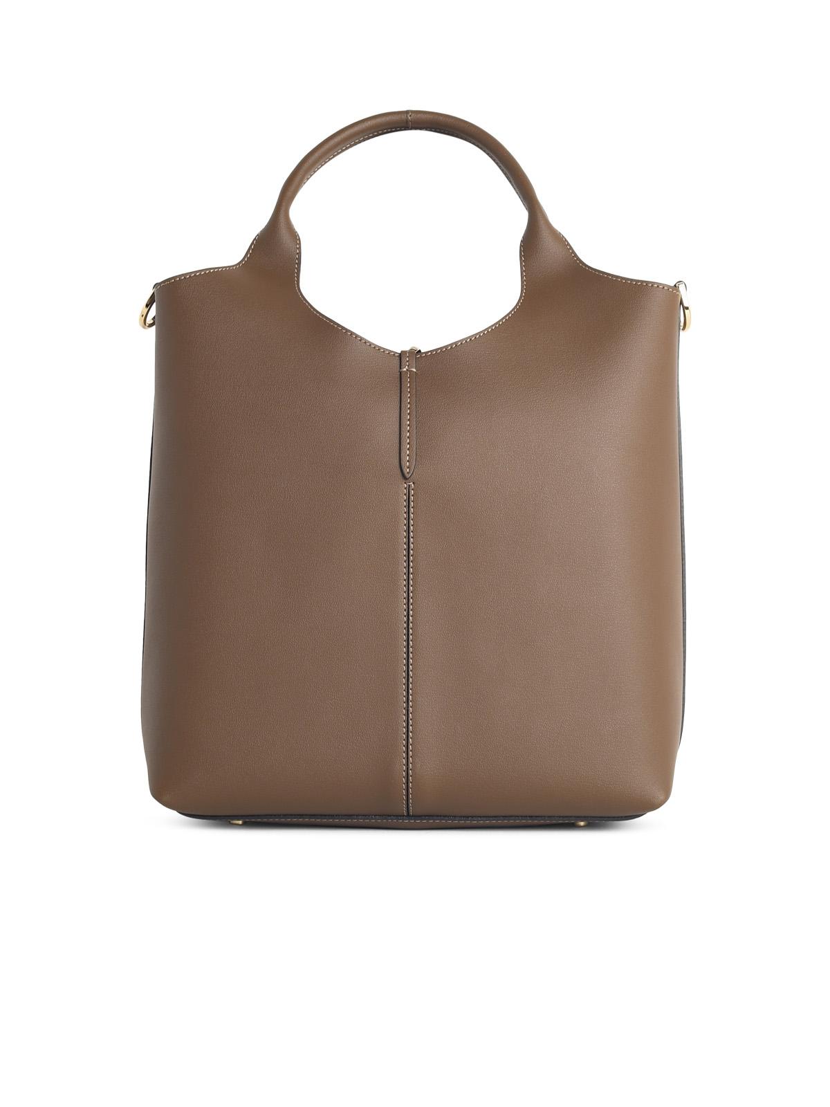 Tod's 'Shopping Tote' Small Brown Leather Bag Women TOD'S