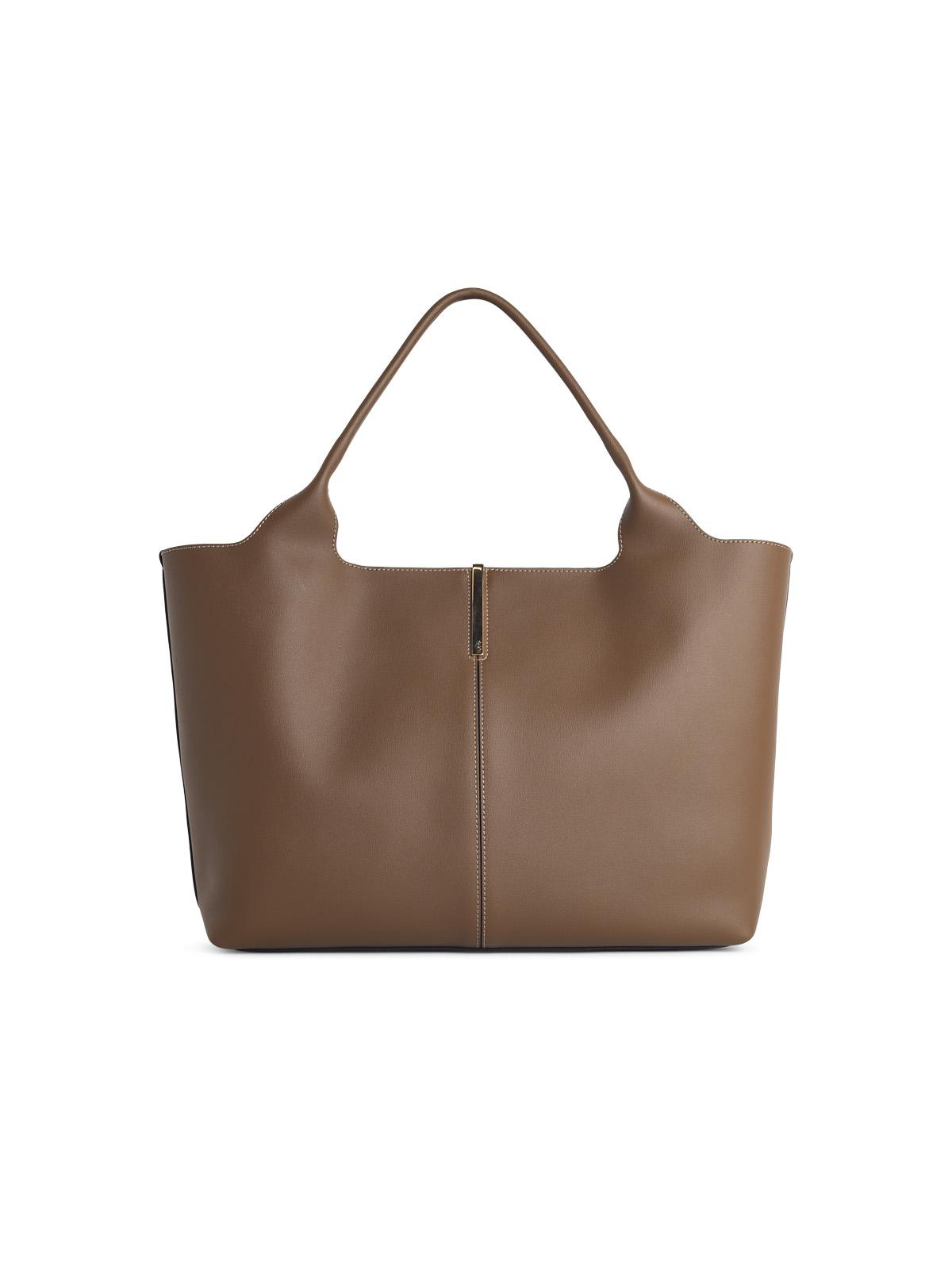 Tod's Medium-Small Brown Leather 'Shopping' Bag Women TOD'S