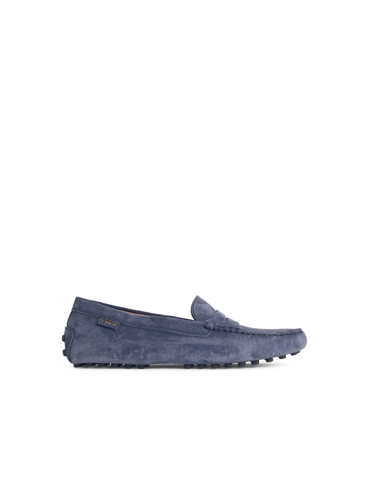 Tod's 'Gommino' Blue Suede Loafers Women TOD'S