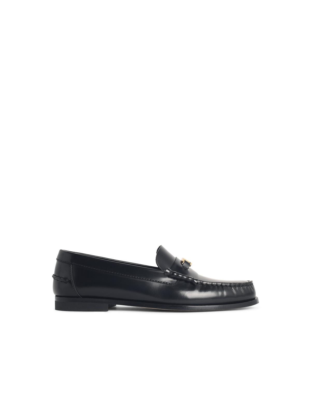 Tod's Black Leather Loafers Women TOD'S