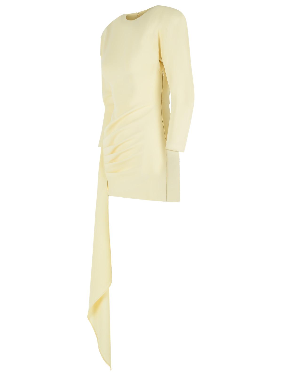The Andamane 'Amanda' Cream Polyester Mini Dress Women THE ANDAMANE