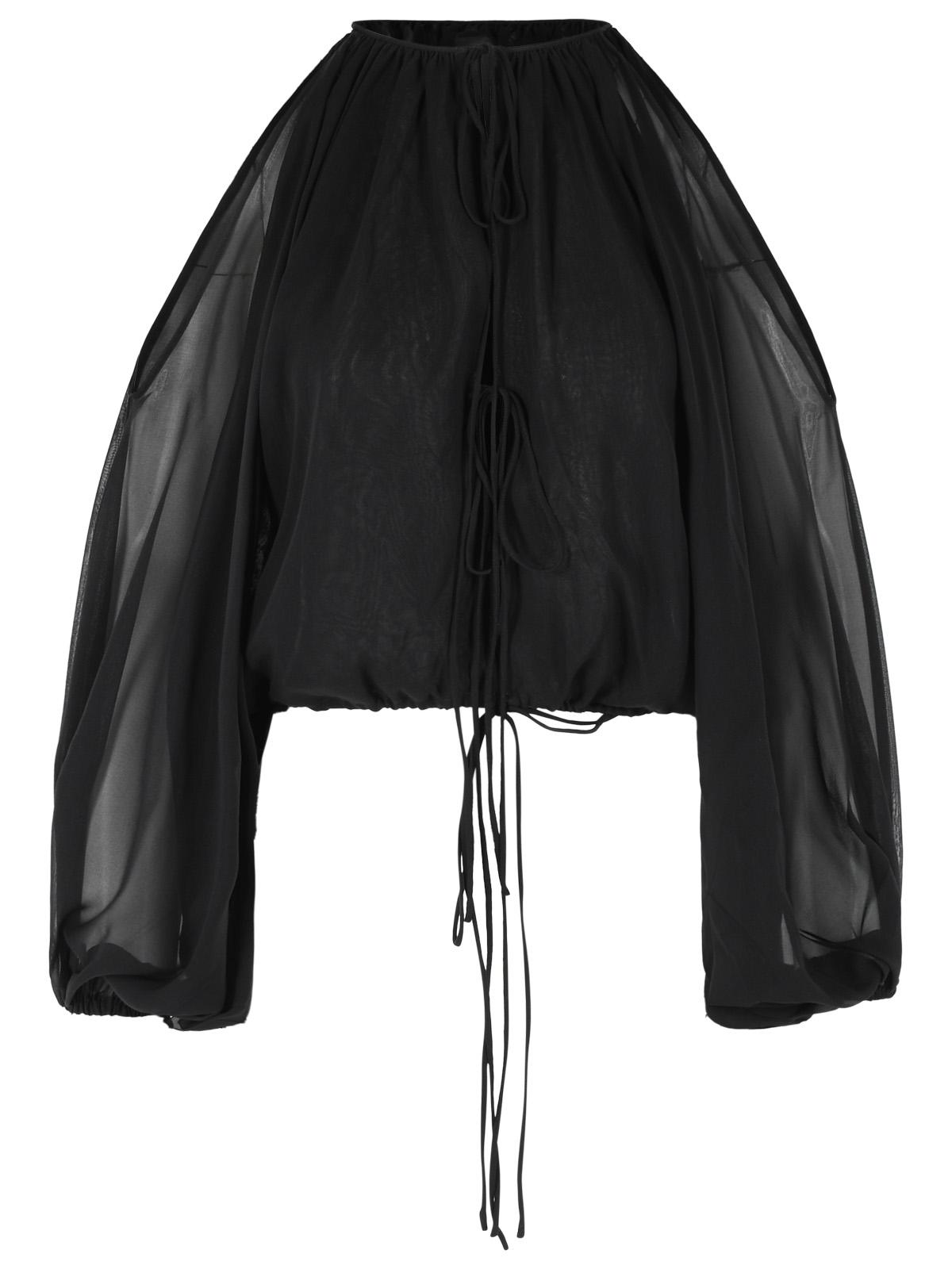 The Andamane Black Silk Blouse Women THE ANDAMANE